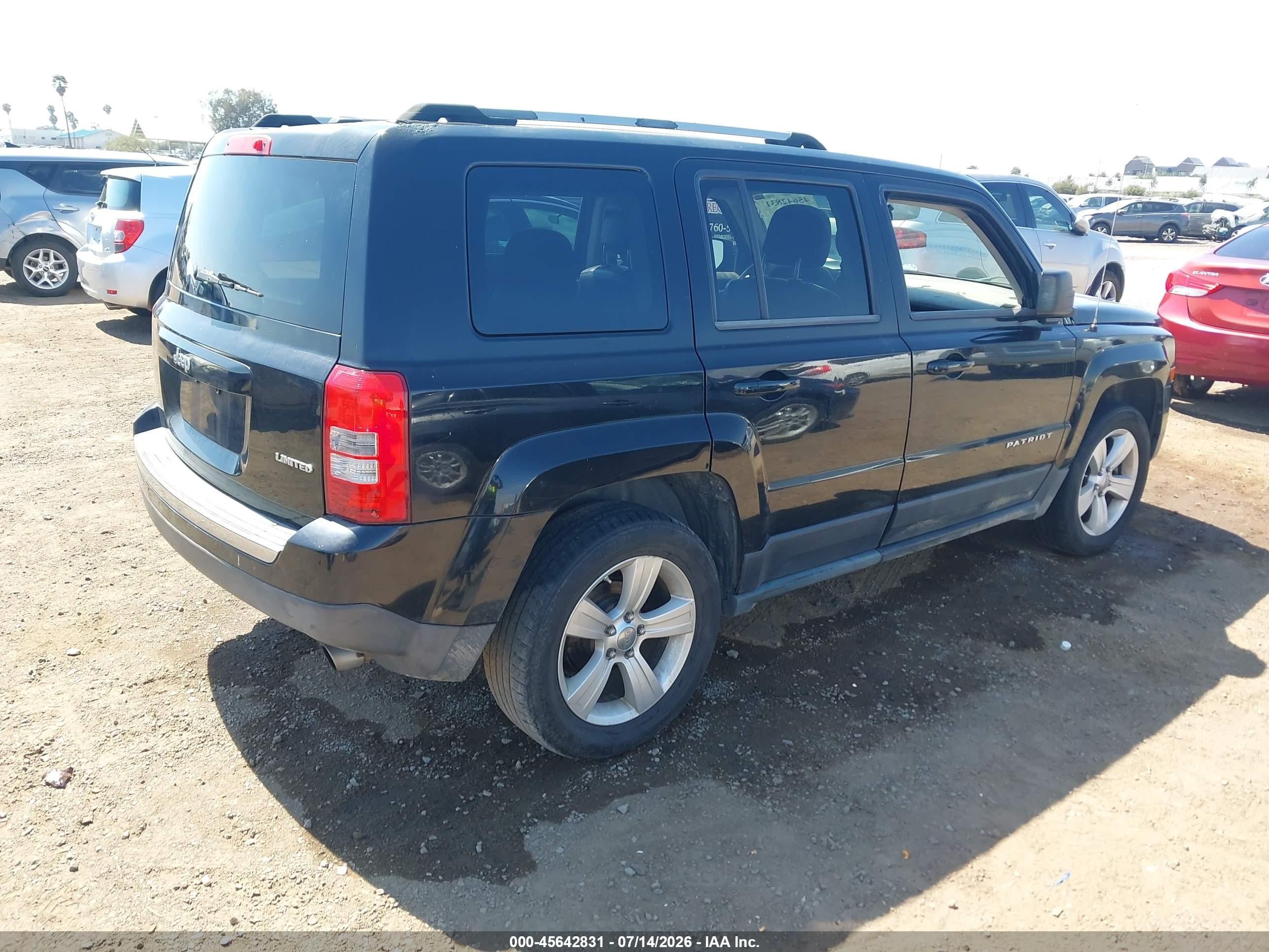 2012 Jeep Patriot Limited Black vin: 1C4NJPCB0CD514677
