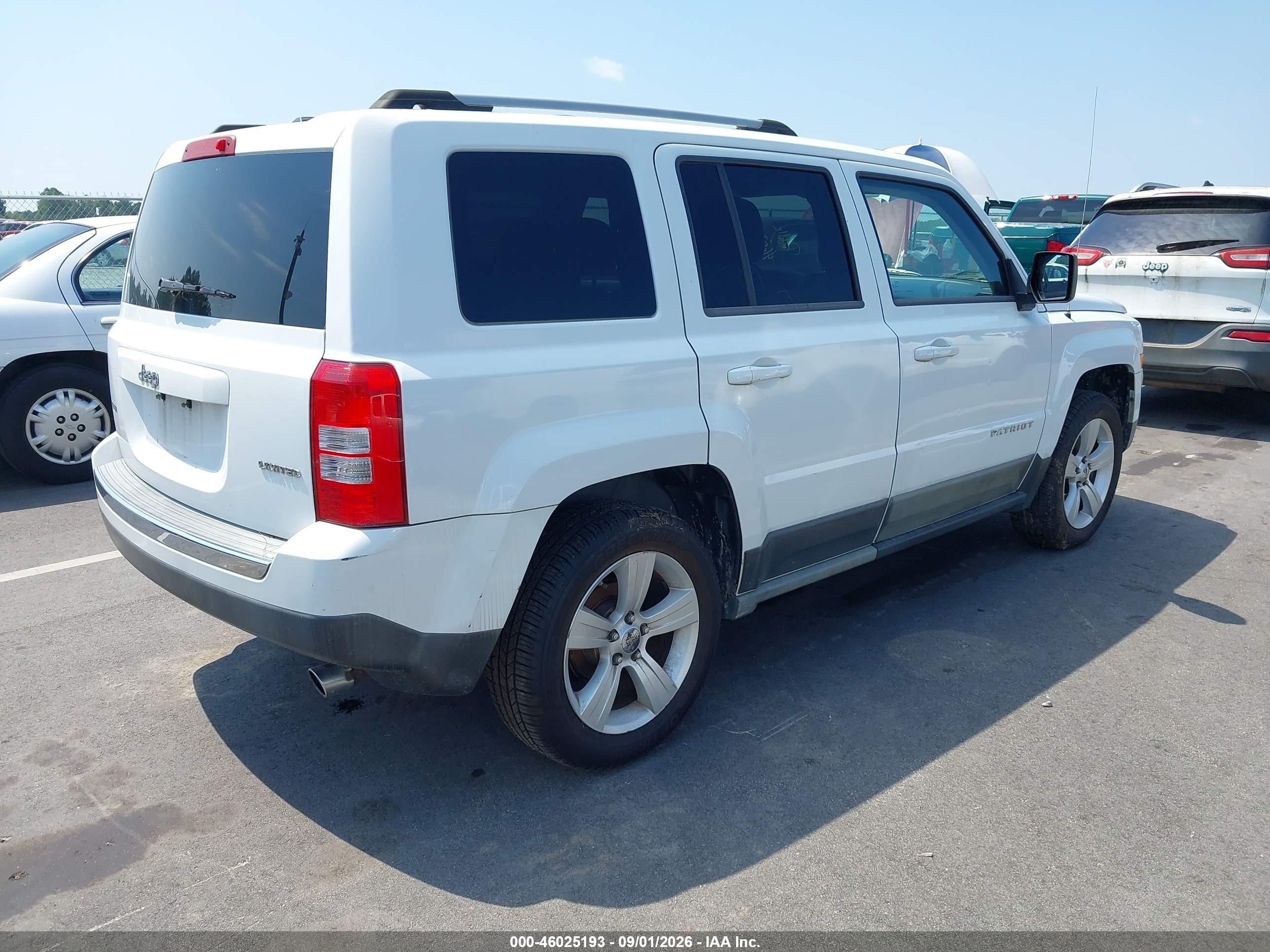 2012 Jeep Patriot Limited White vin: 1C4NJPCB8CD522302