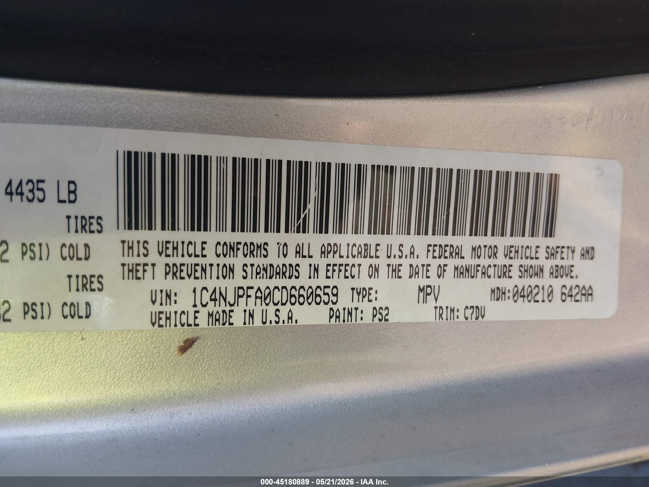 2012 Jeep Patriot Latitude Silver vin: 1C4NJPFA0CD660659