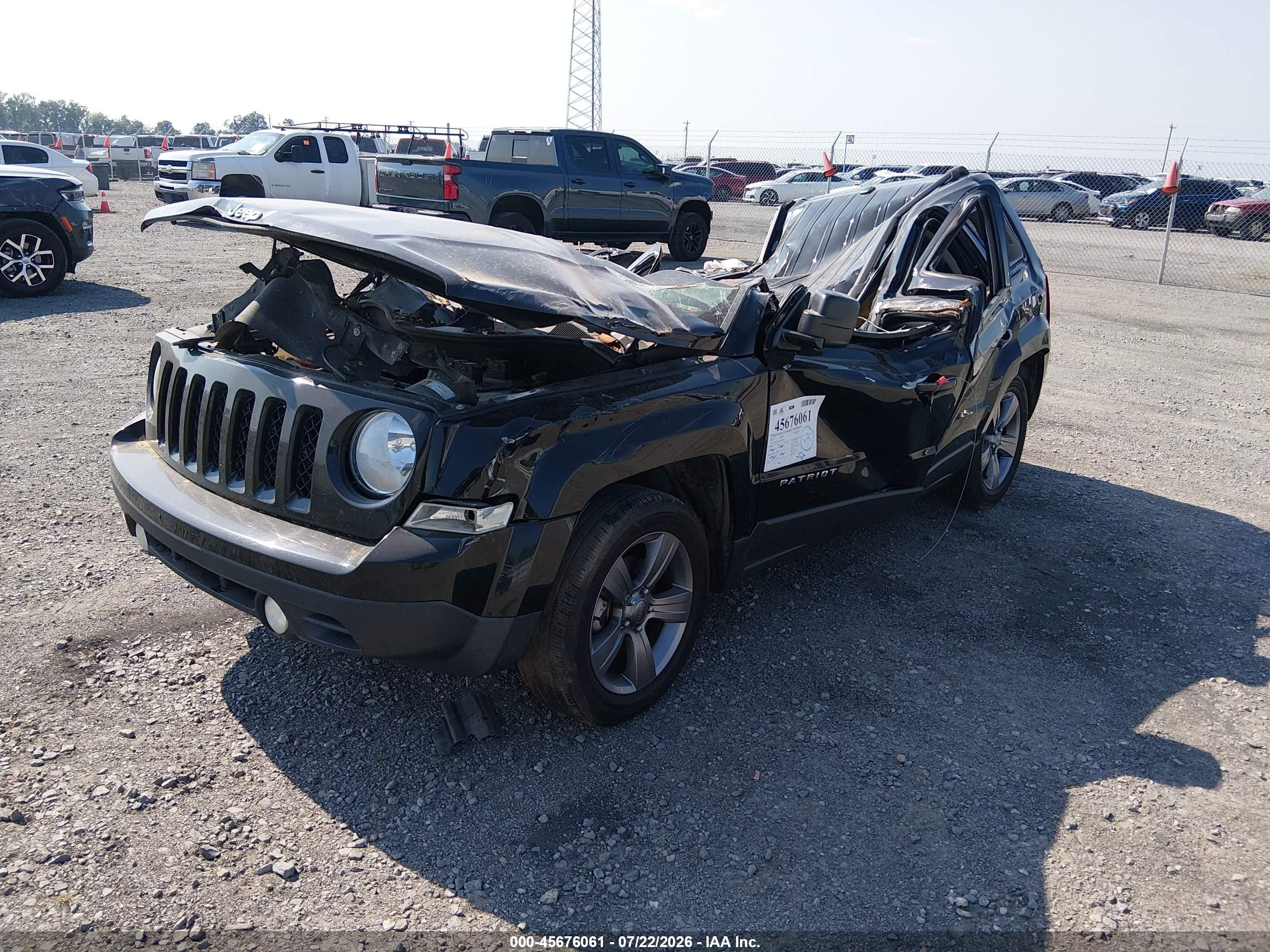 2015 Jeep Patriot High Altitude Edition Черный vin: 1C4NJPFA0FD413811