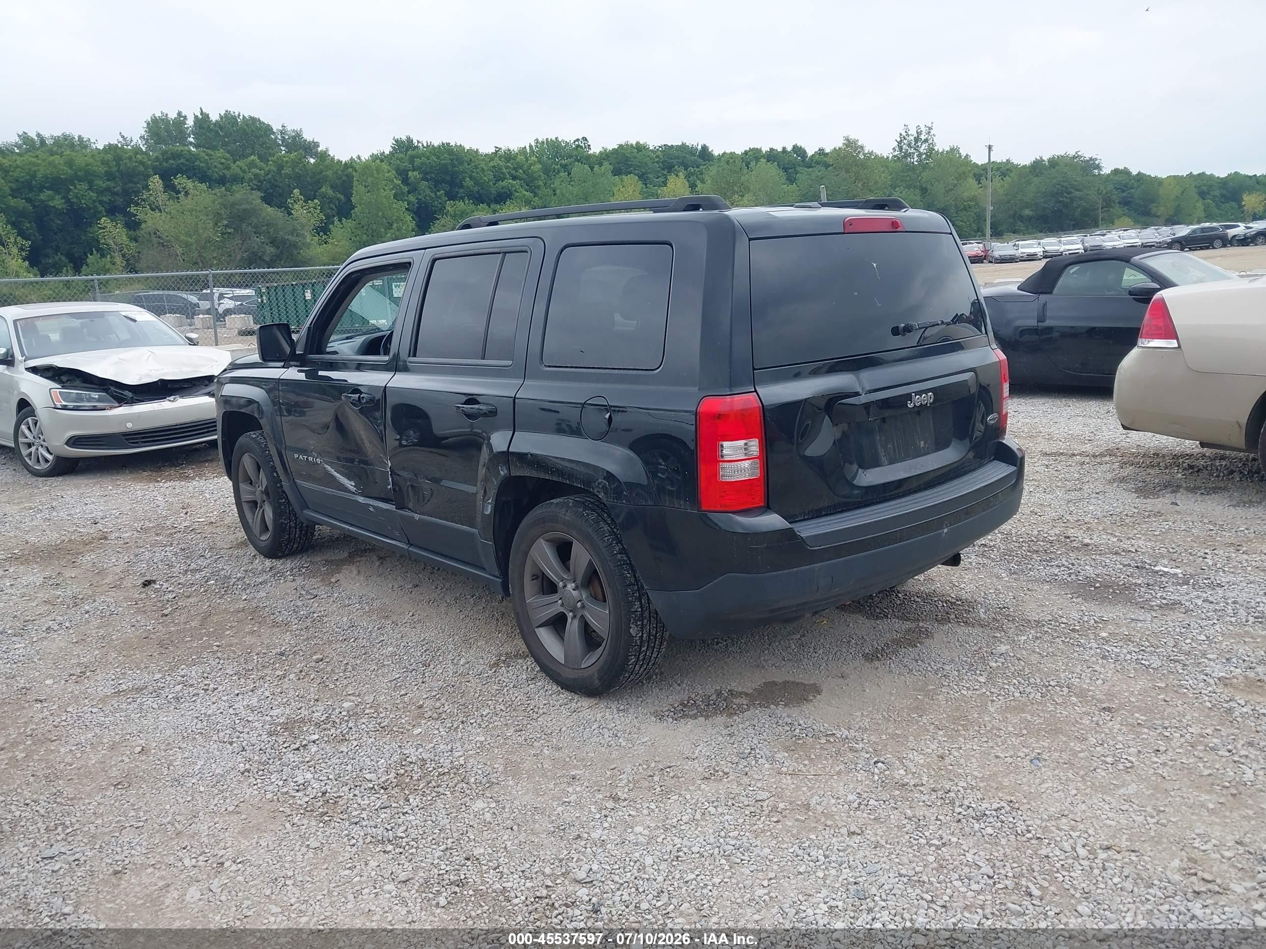 2014 Jeep Patriot High Altitude Черный vin: 1C4NJPFA1ED857441