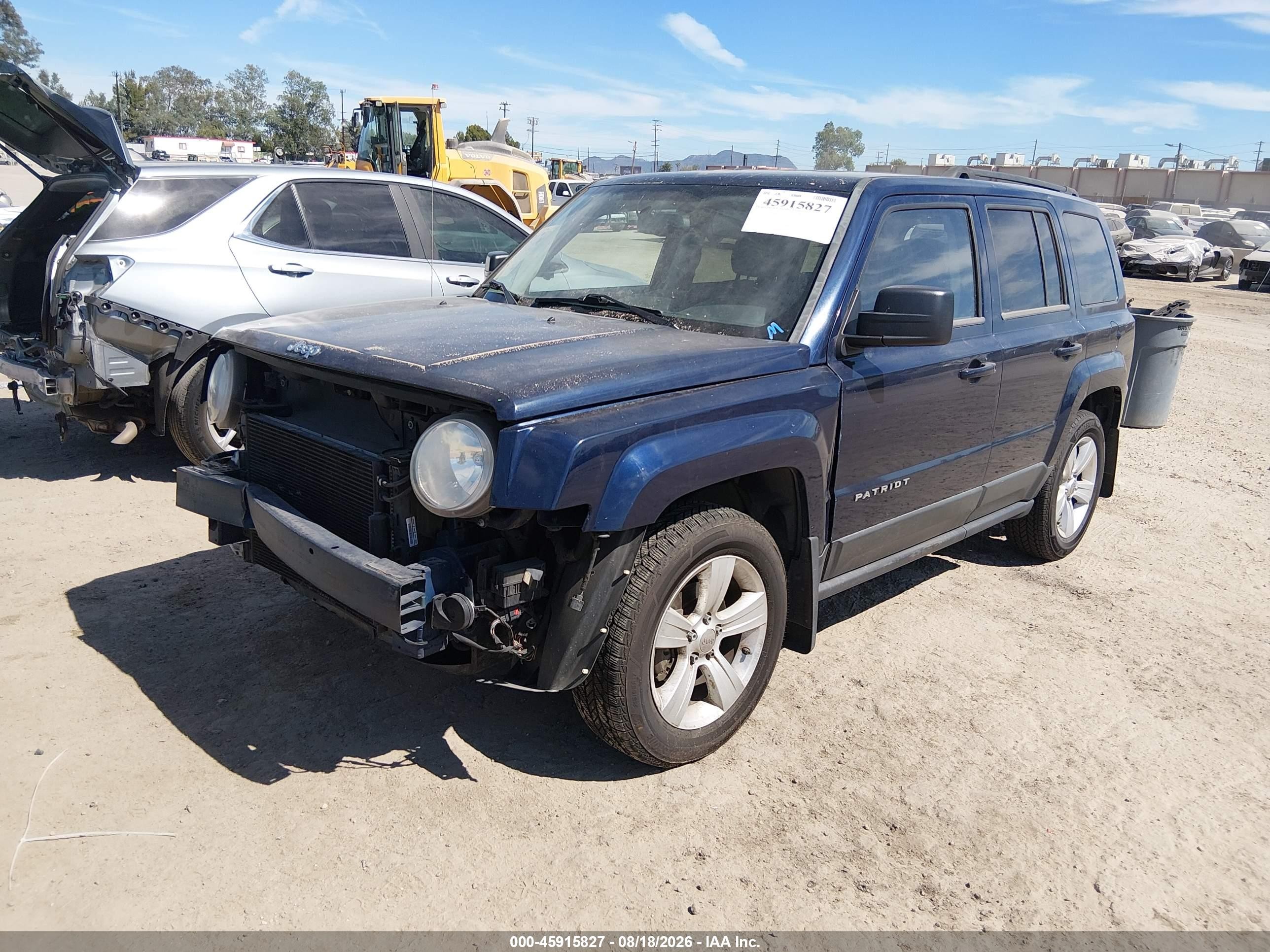 2012 Jeep Patriot Latitude Blue vin: 1C4NJPFA2CD647489
