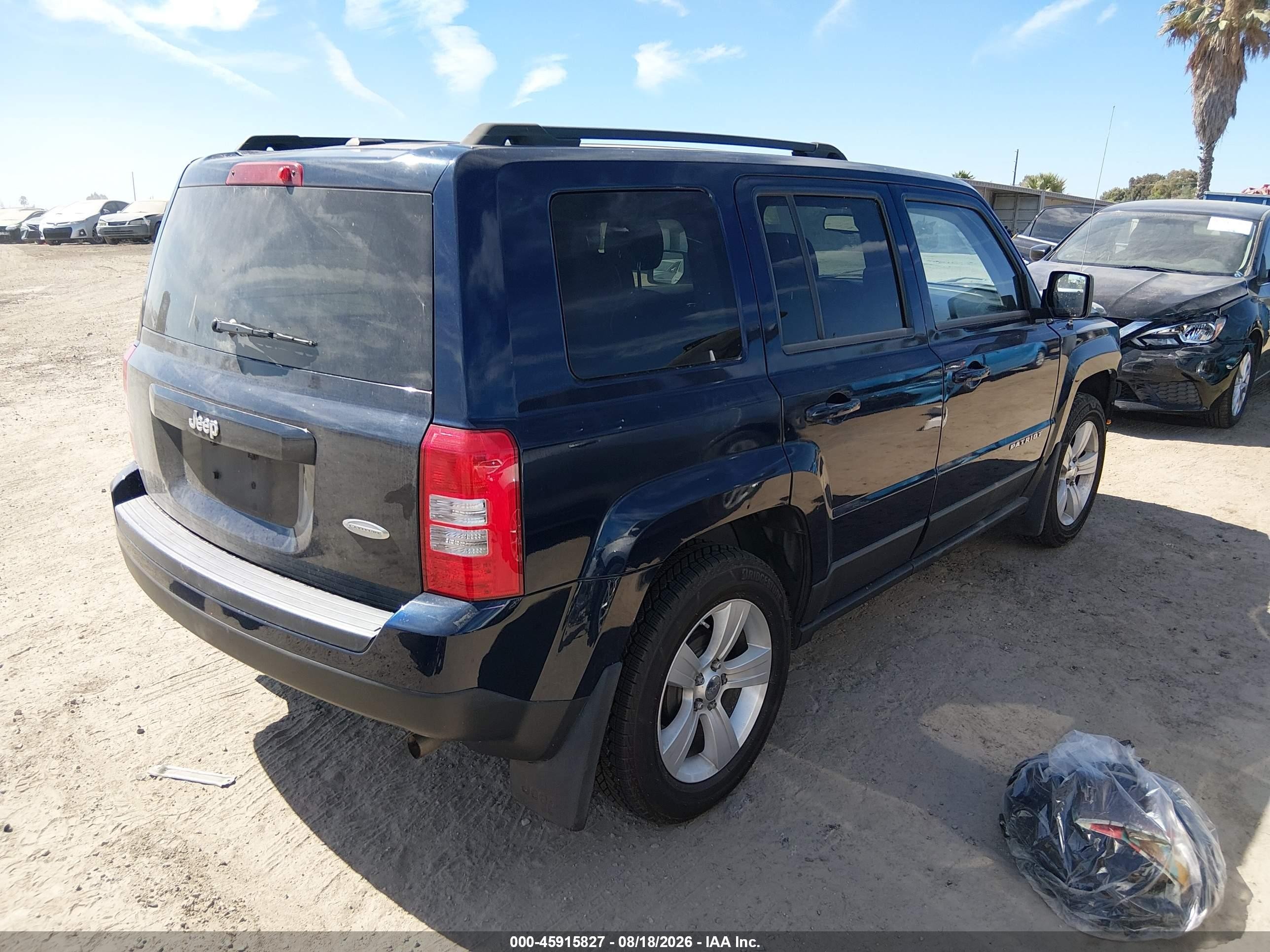 2012 Jeep Patriot Latitude Blue vin: 1C4NJPFA2CD647489