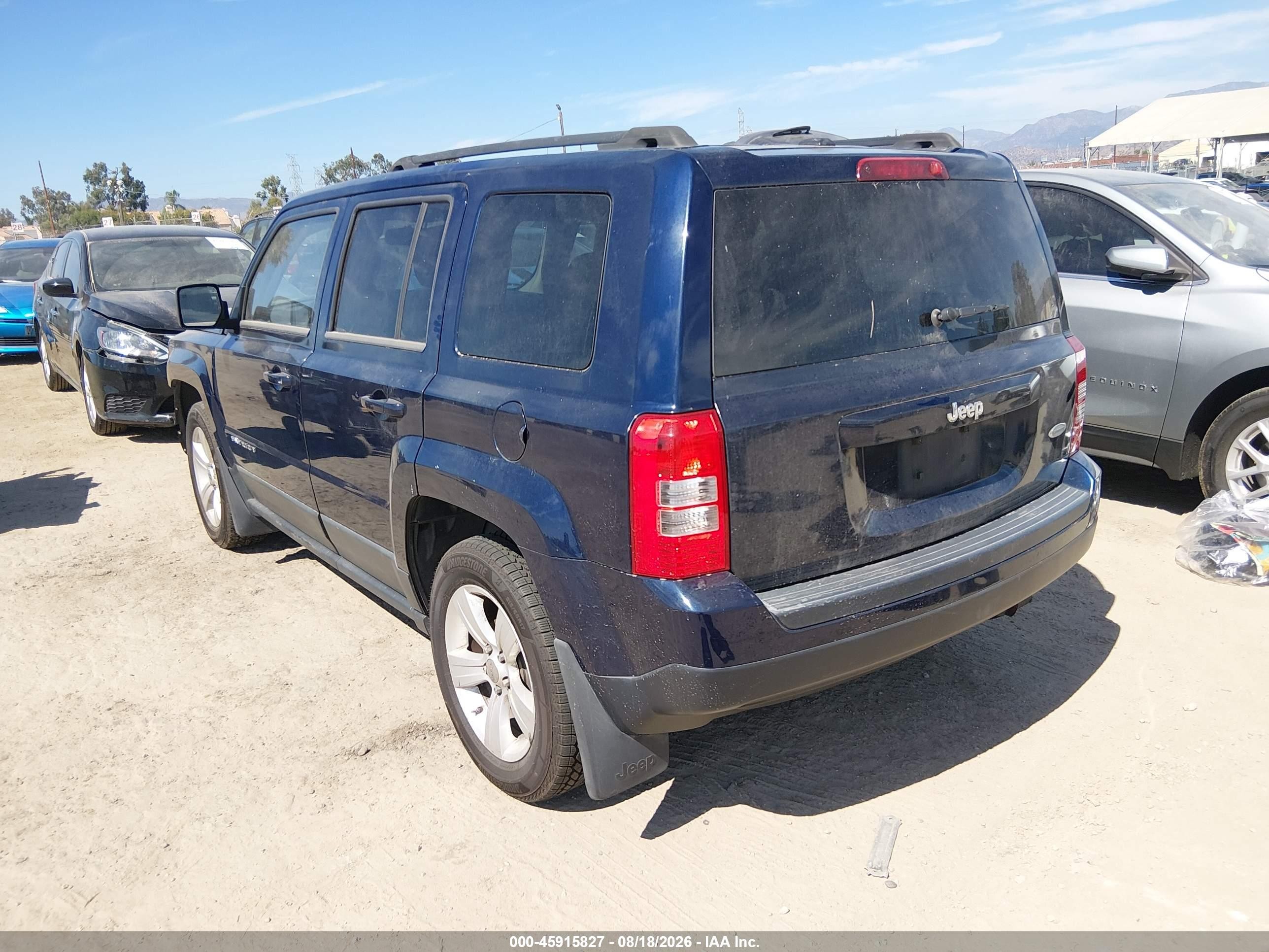 2012 Jeep Patriot Latitude Blue vin: 1C4NJPFA2CD647489