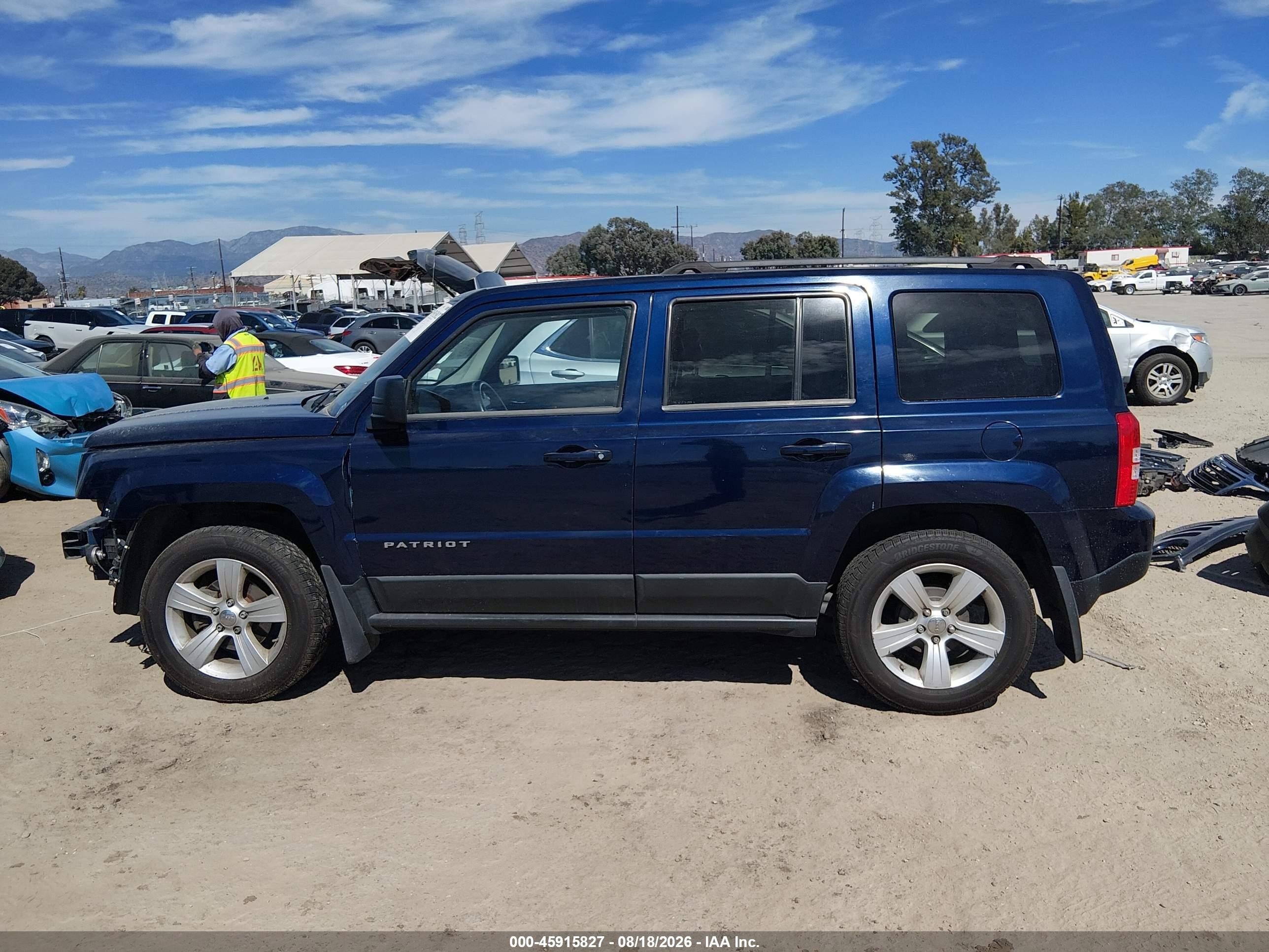 2012 Jeep Patriot Latitude Blue vin: 1C4NJPFA2CD647489