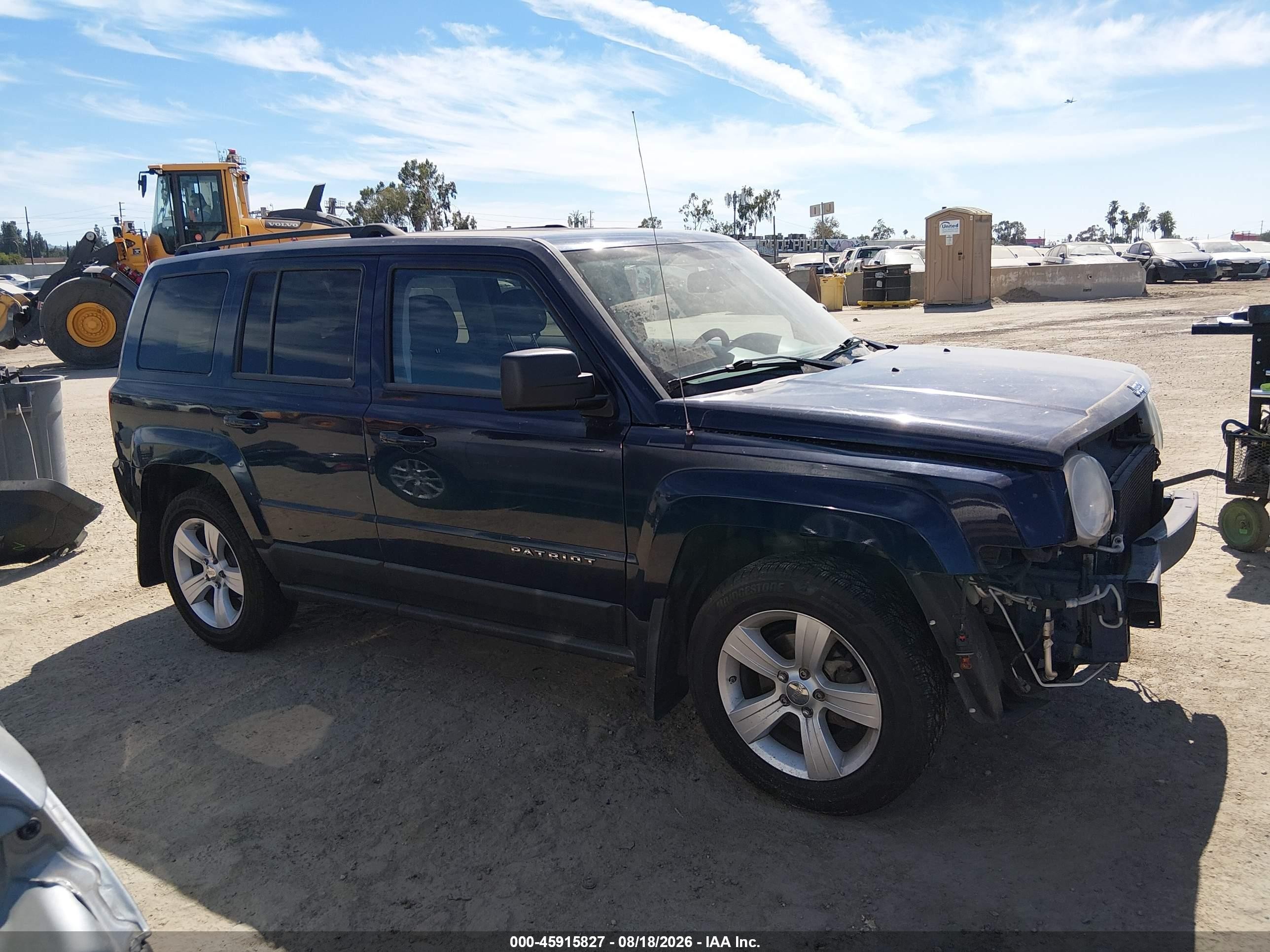 2012 Jeep Patriot Latitude Blue vin: 1C4NJPFA2CD647489