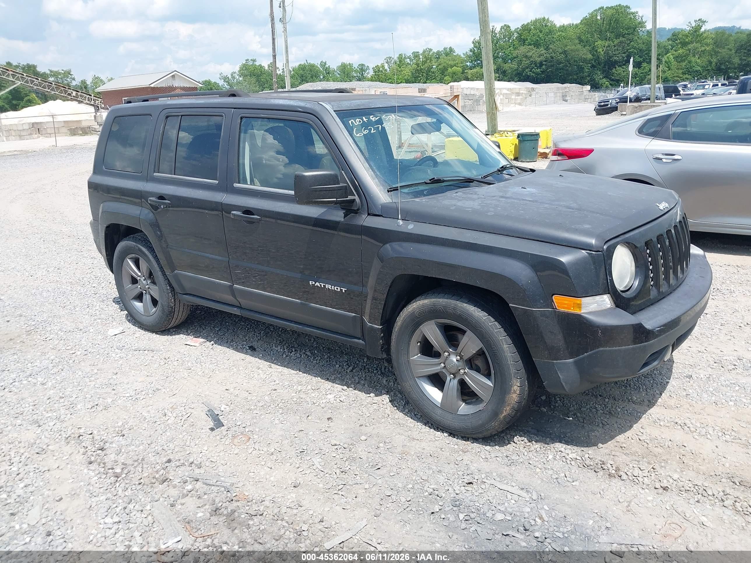 2014 Jeep Patriot High Altitude Black vin: 1C4NJPFA2ED662755