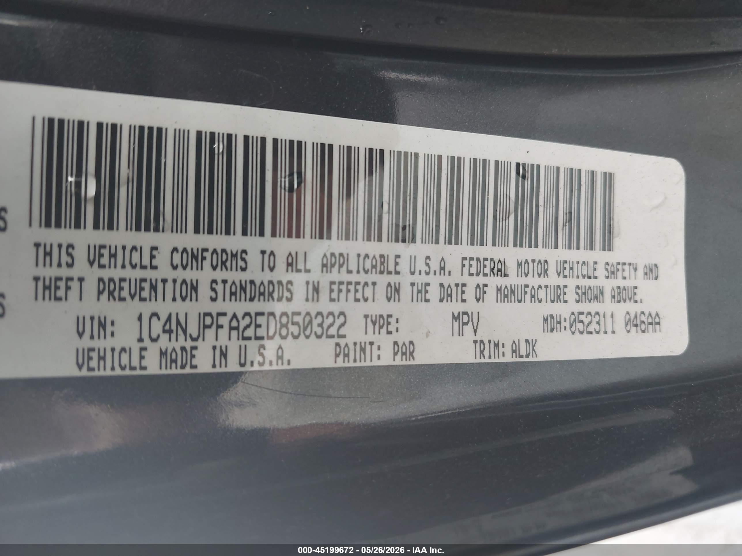 2014 Jeep Patriot High Altitude Blue vin: 1C4NJPFA2ED850322
