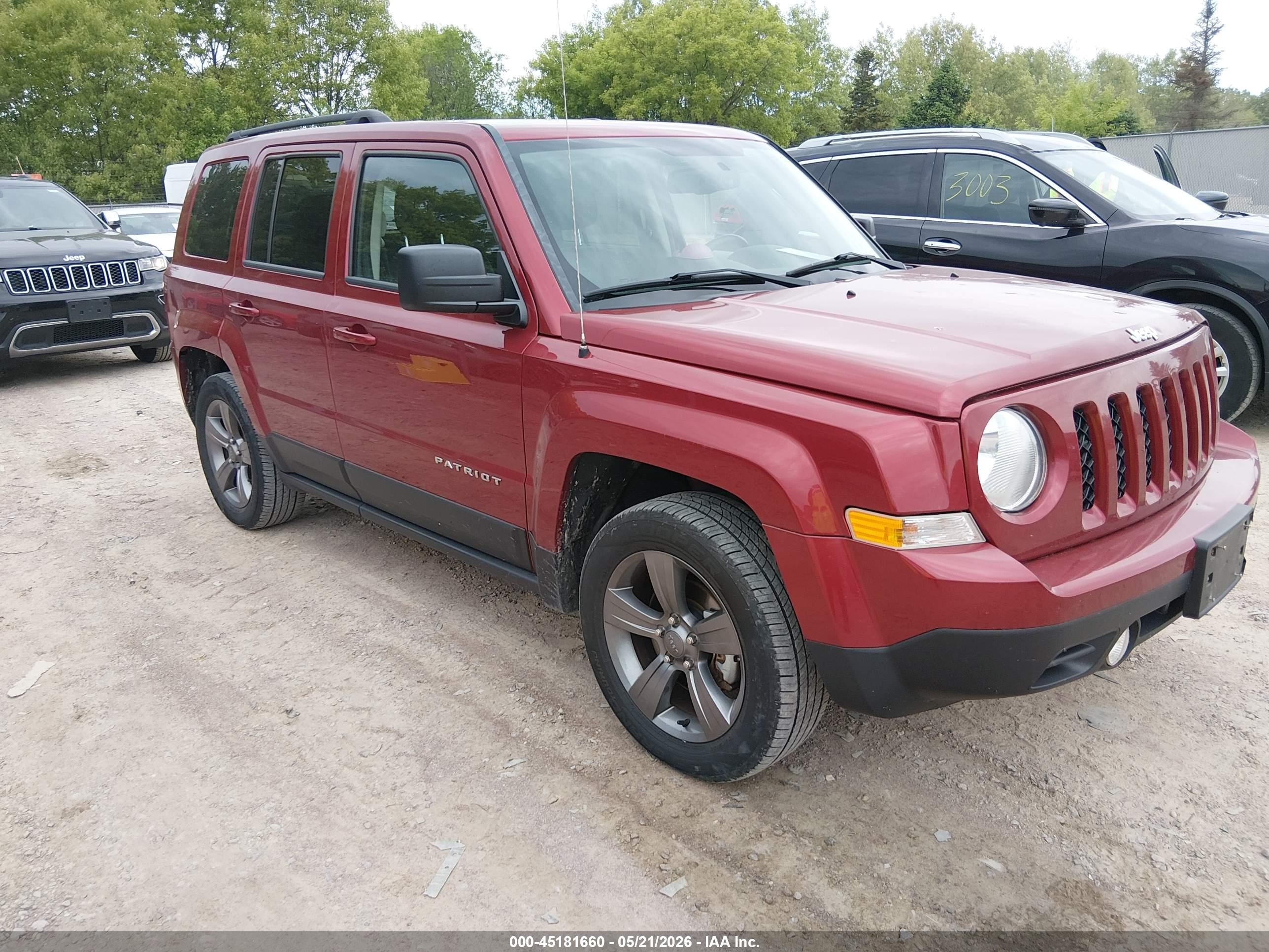 2015 Jeep Patriot High Altitude Edition Red vin: 1C4NJPFA2FD220690