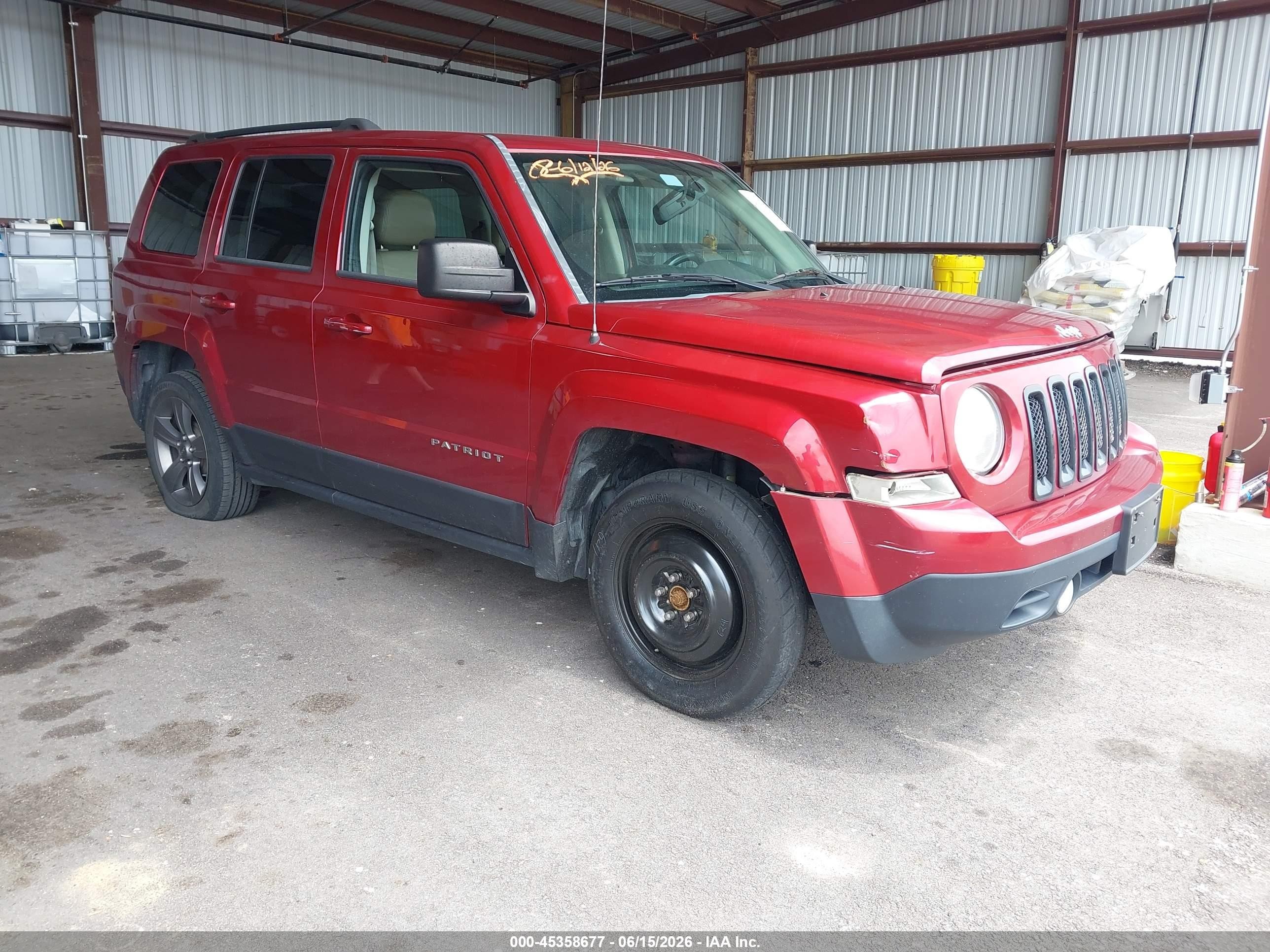 2015 Jeep Patriot High Altitude Edition Red vin: 1C4NJPFA3FD428352