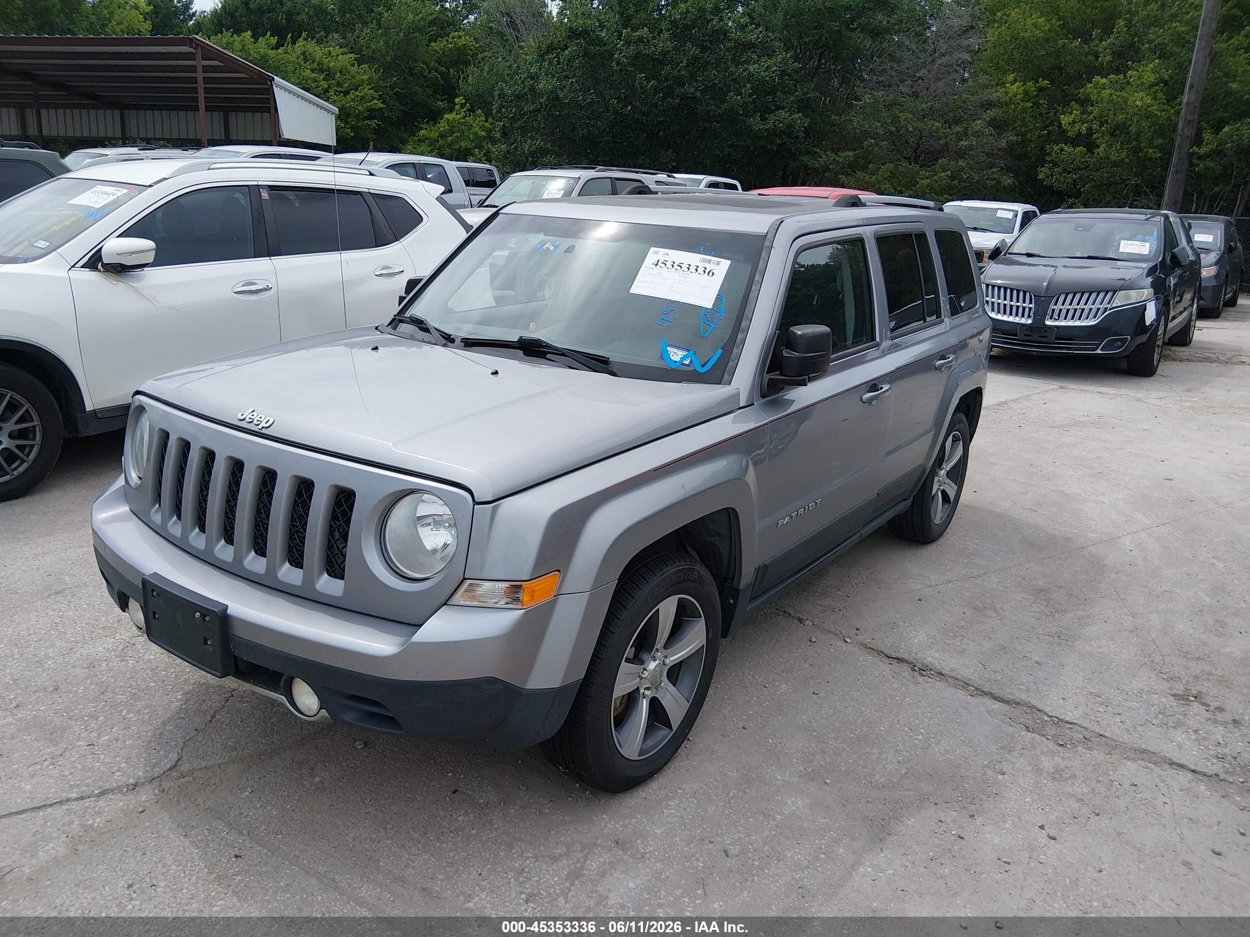 2016 Jeep Patriot High Altitude Edition Серый vin: 1C4NJPFA3GD548721