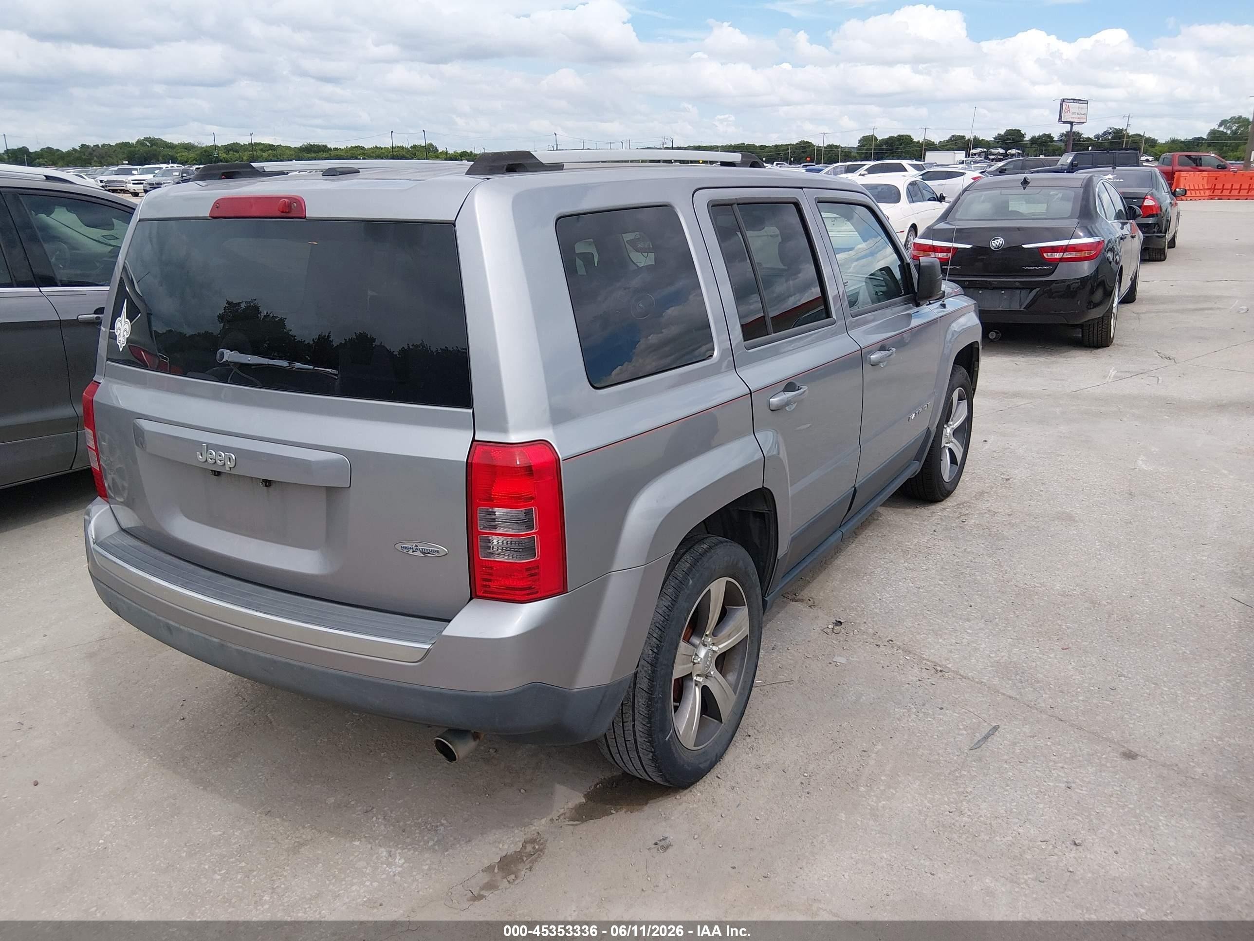 2016 Jeep Patriot High Altitude Edition Серый vin: 1C4NJPFA3GD548721