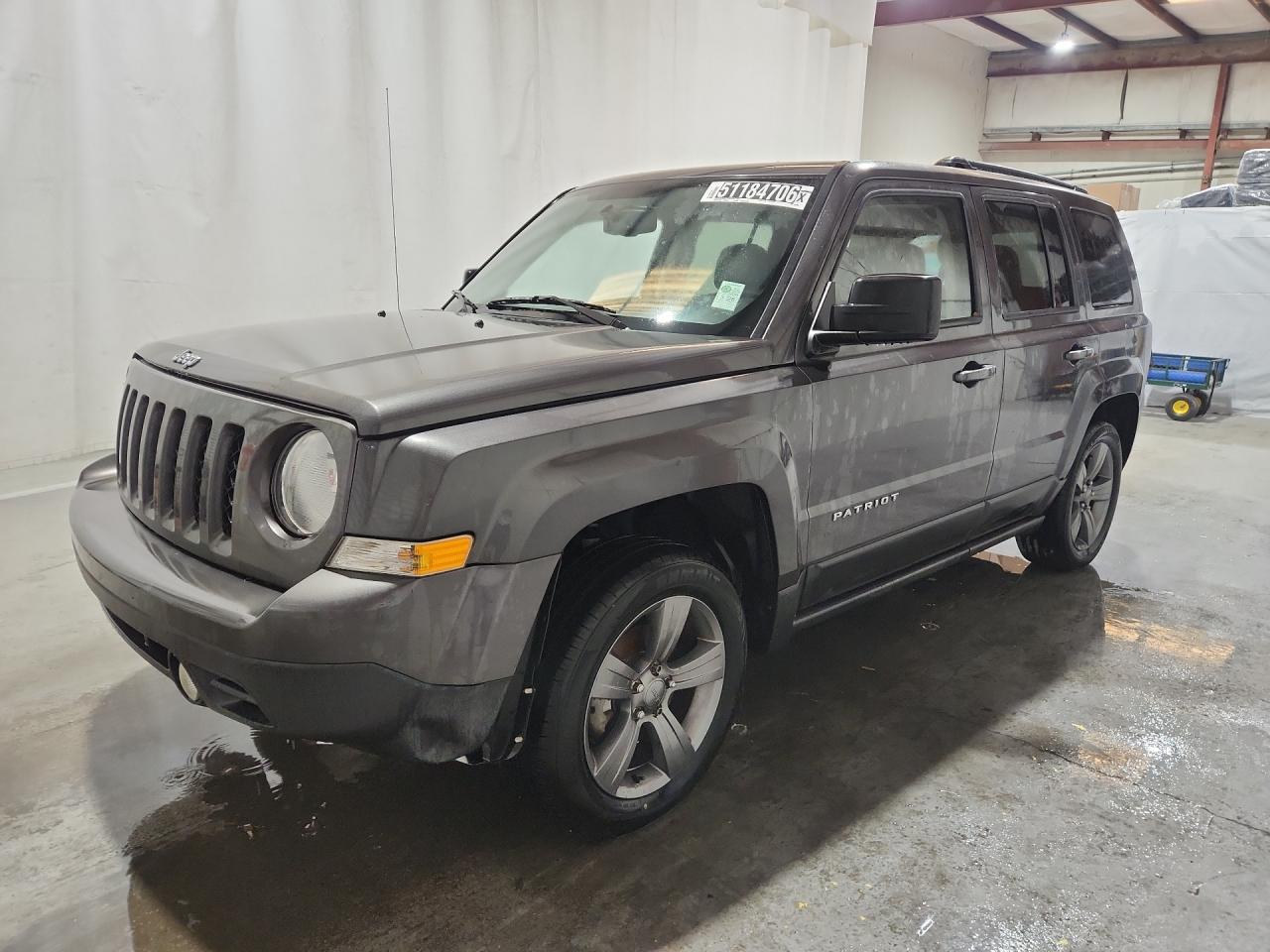 2015 Jeep Patriot Latitude Gray vin: 1C4NJPFA4FD220206 Damage: Left Front Fender, Dent(S) W/ Paint Dmg, 1 To 2 Inches
