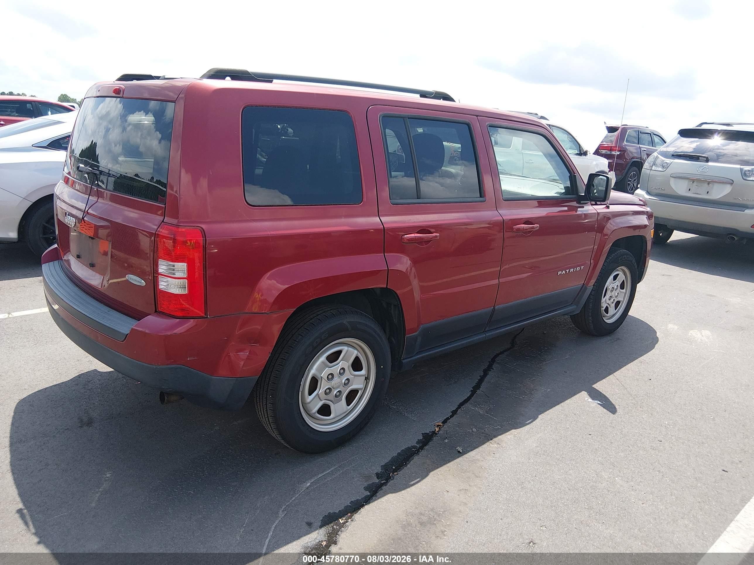 2014 Jeep Patriot Latitude Red vin: 1C4NJPFA5ED642984