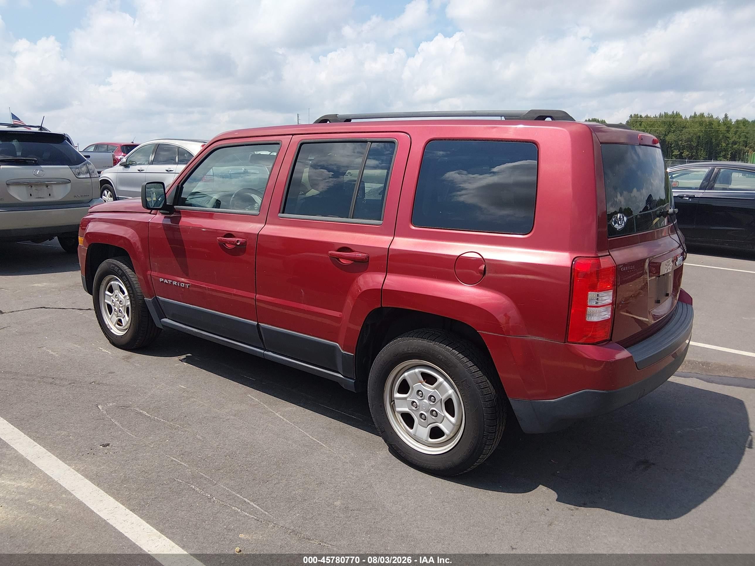 2014 Jeep Patriot Latitude Red vin: 1C4NJPFA5ED642984