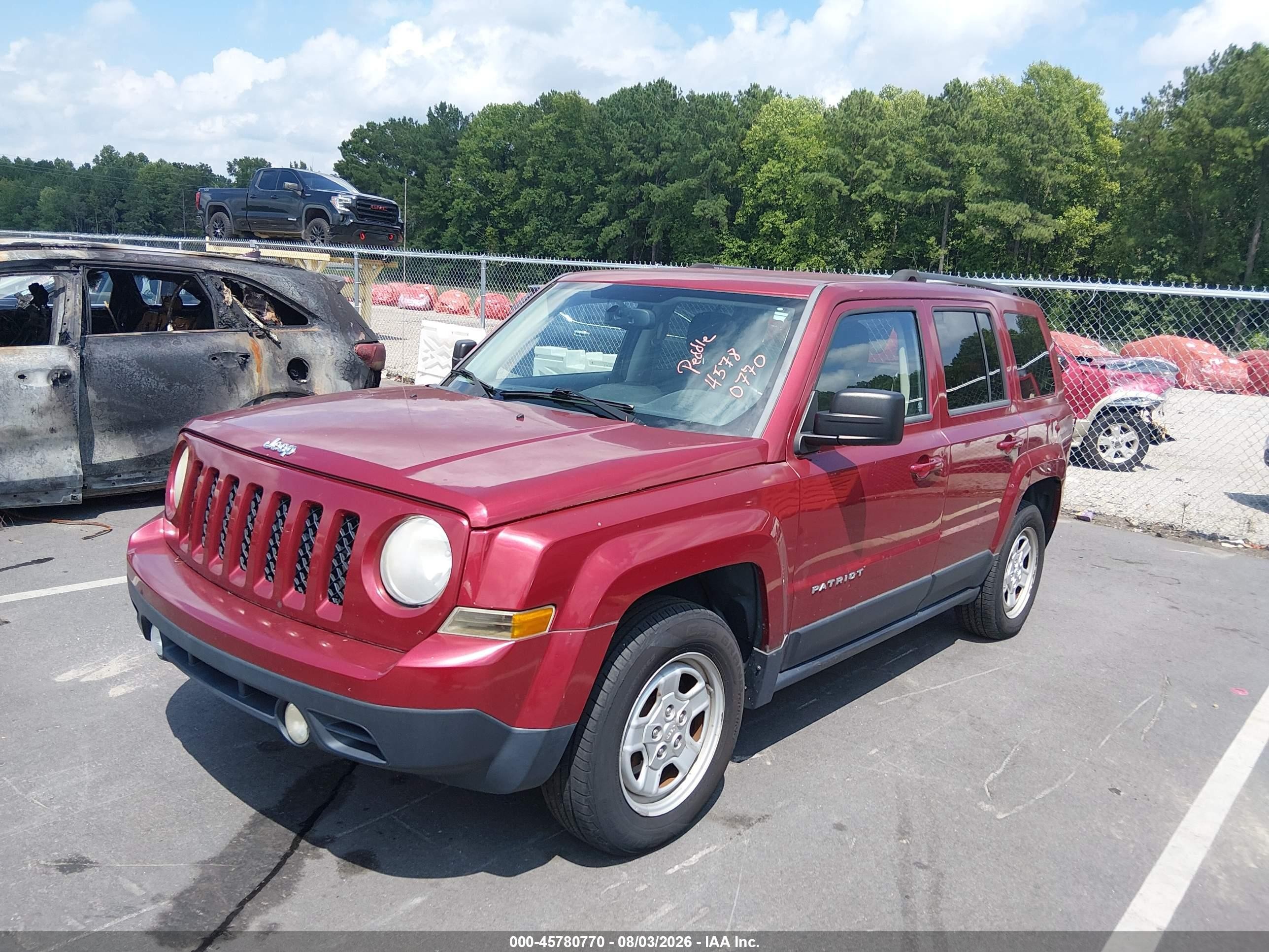 2014 Jeep Patriot Latitude Red vin: 1C4NJPFA5ED642984