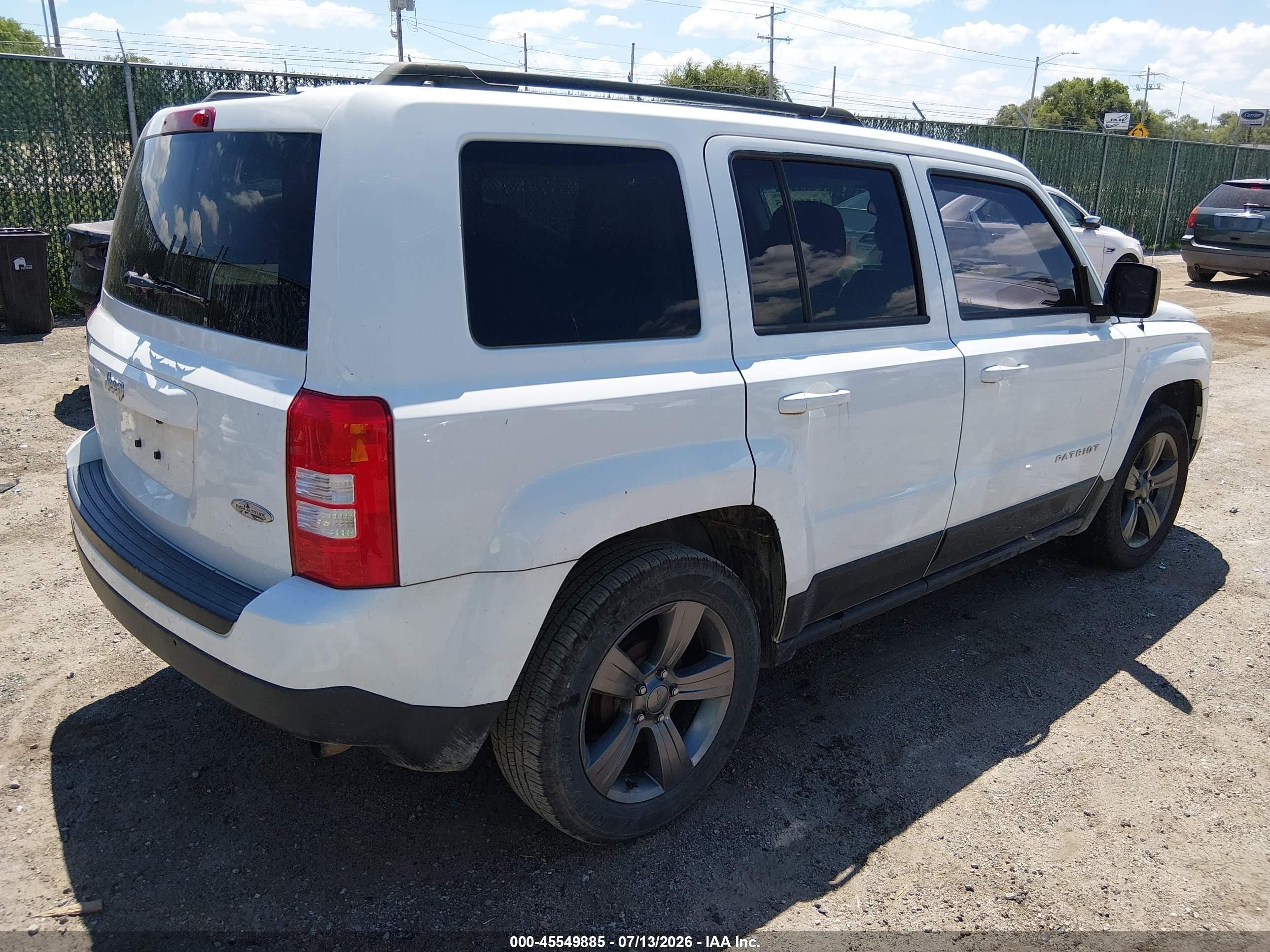 2014 Jeep Patriot High Altitude White vin: 1C4NJPFA7ED927959