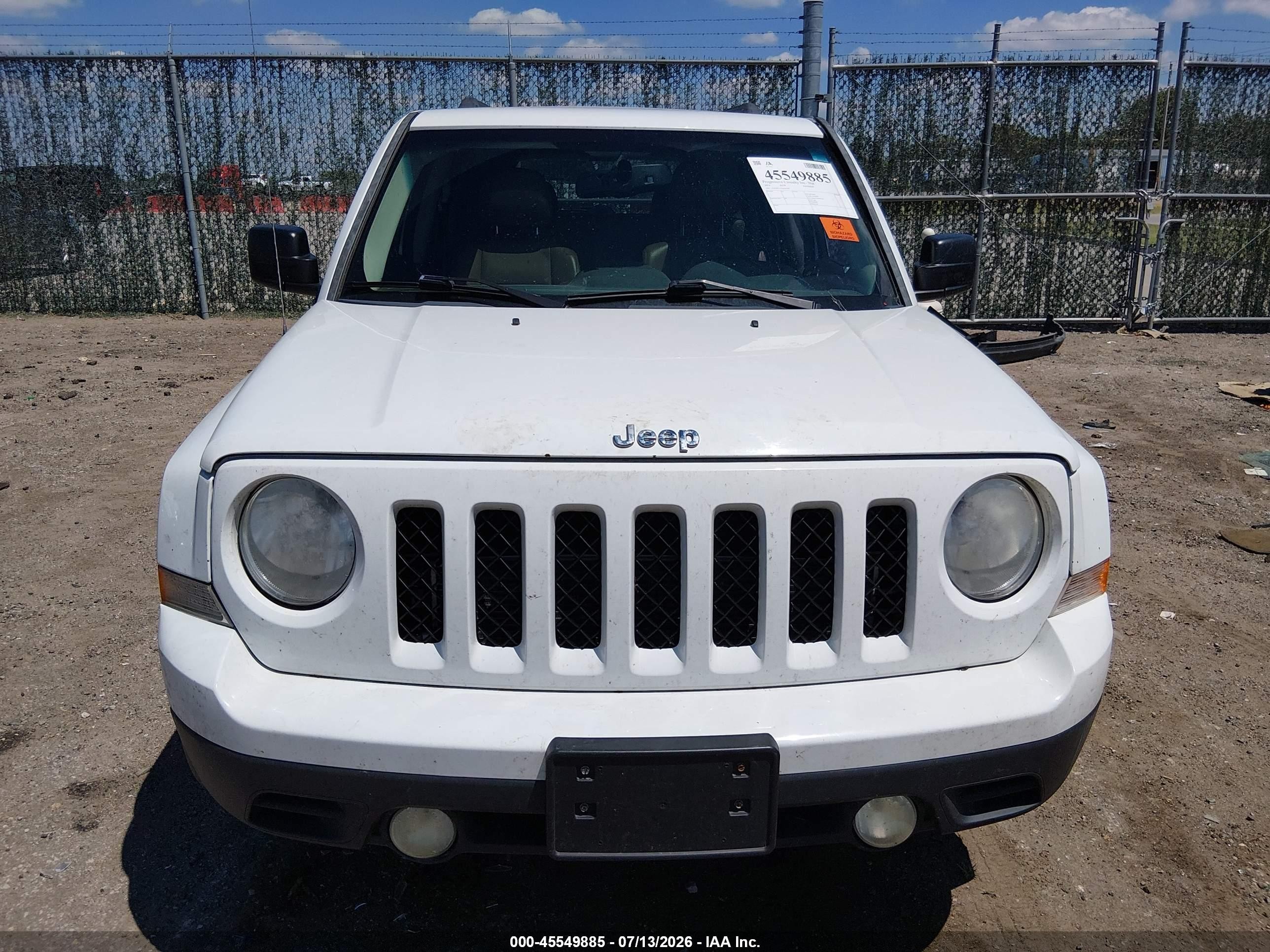 2014 Jeep Patriot High Altitude White vin: 1C4NJPFA7ED927959