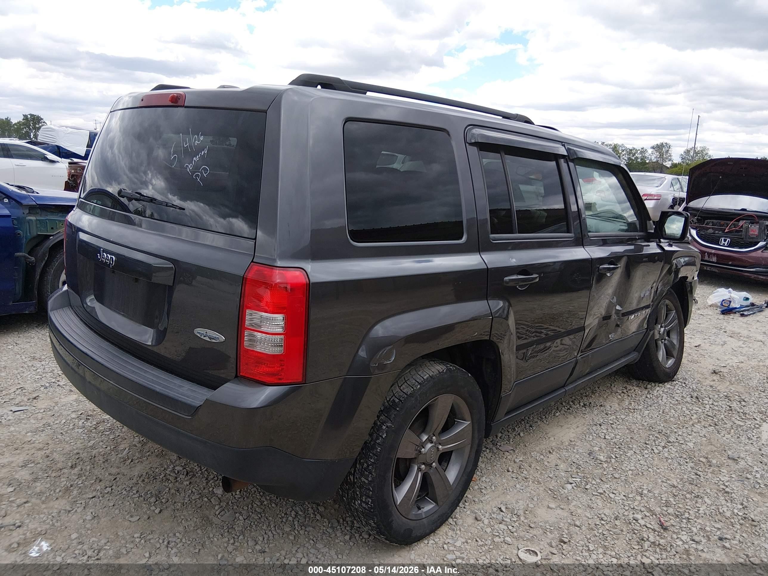 2015 Jeep Patriot High Altitude Edition Gray vin: 1C4NJPFA7FD372366
