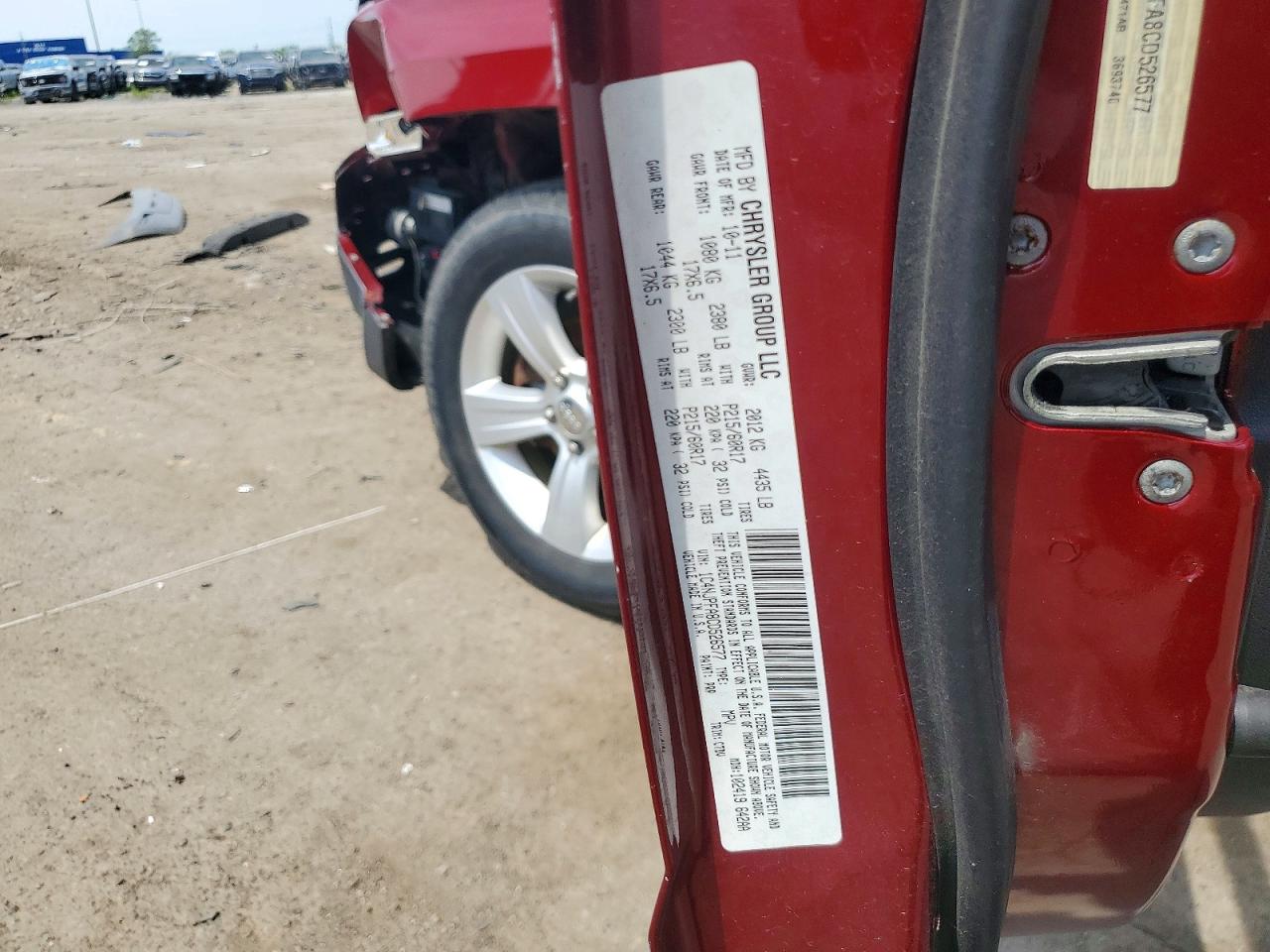 2012 Jeep Patriot Latitude Red vin: 1C4NJPFA8CD526577