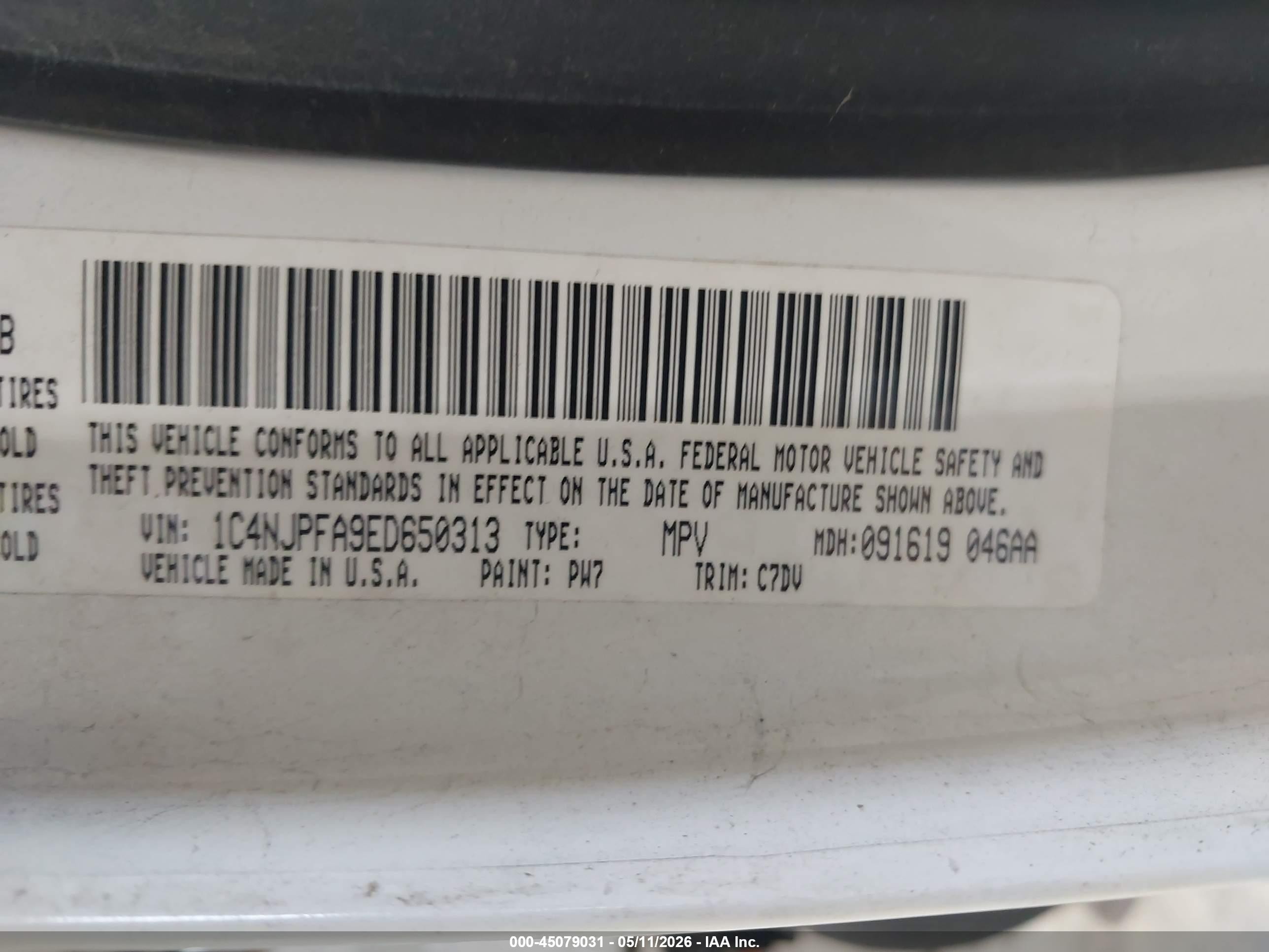 2014 Jeep Patriot Latitude White vin: 1C4NJPFA9ED650313