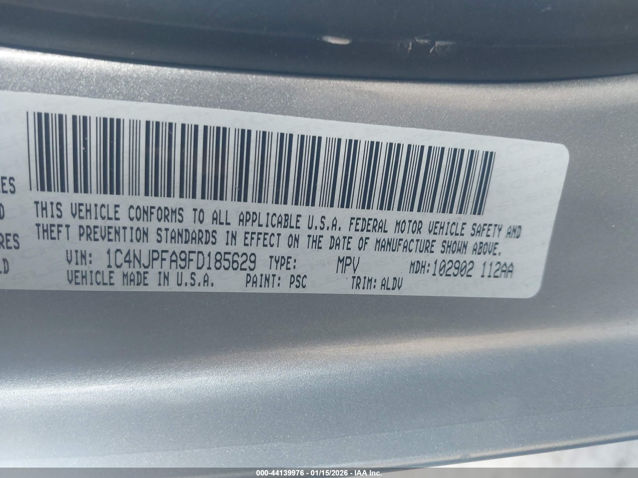 2015 Jeep Patriot High Altitude Edition Silver vin: 1C4NJPFA9FD185629