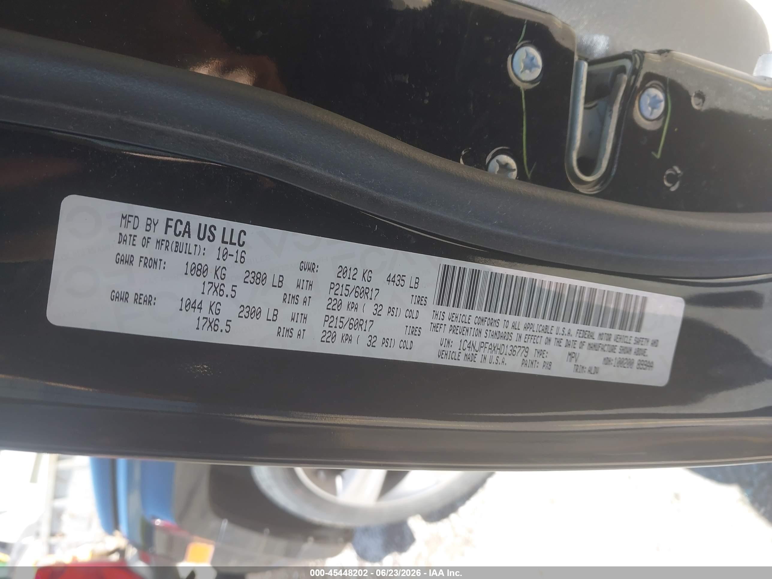 2017 Jeep Patriot High Altitude Черный vin: 1C4NJPFAXHD136779