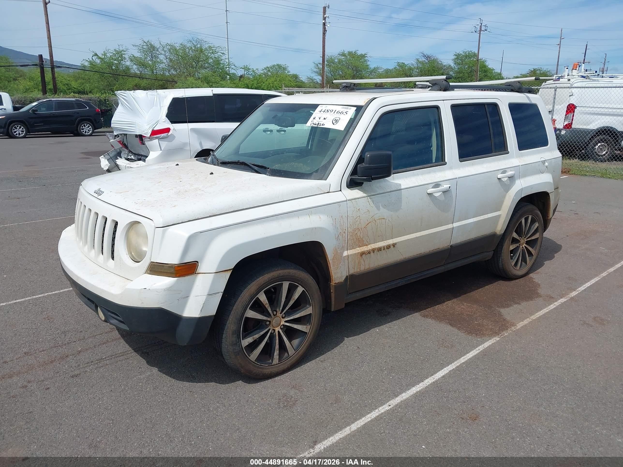 2014 Jeep Patriot Latitude Белый vin: 1C4NJPFB2ED509902