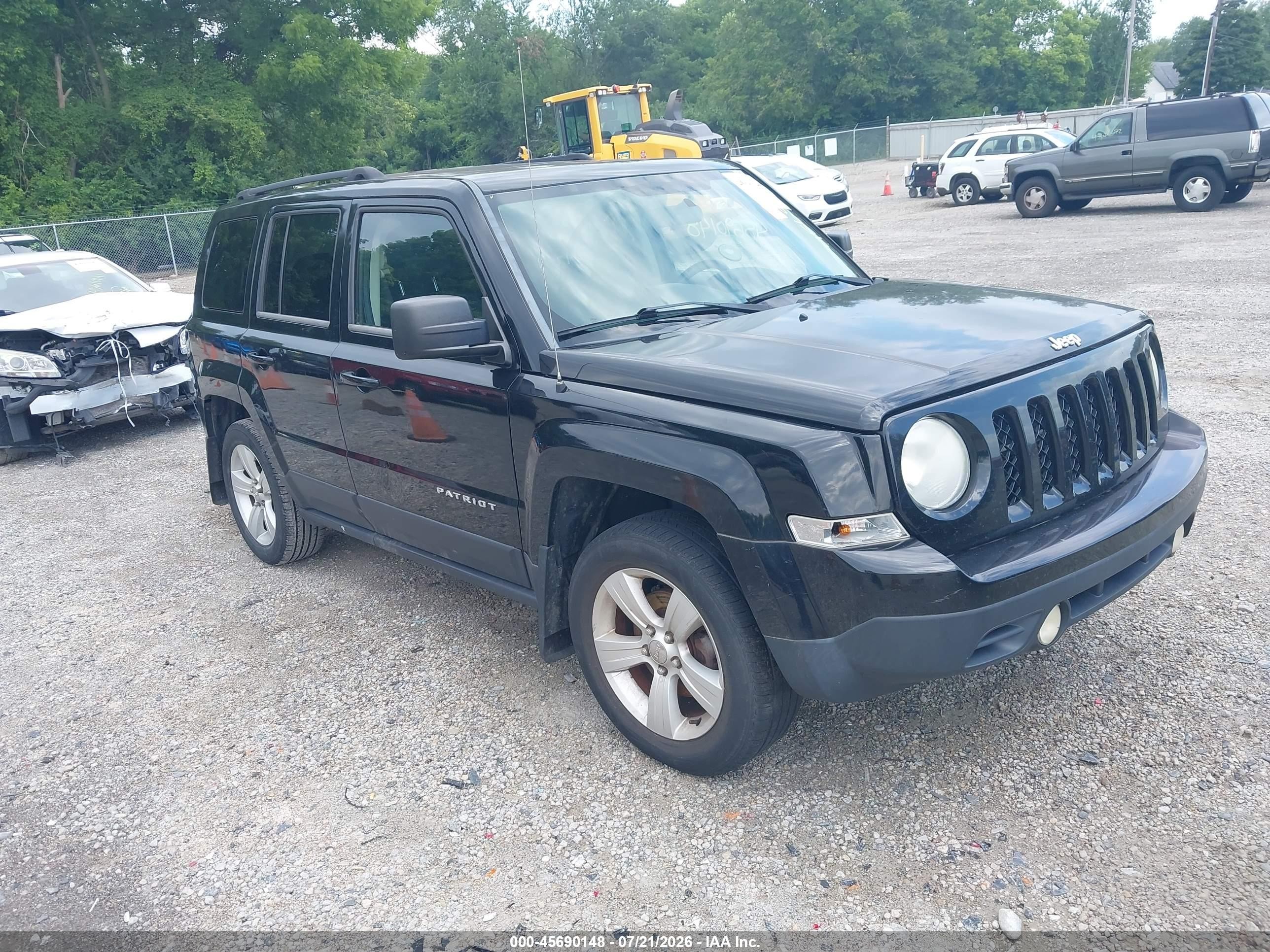 2014 Jeep Patriot Latitude Black vin: 1C4NJPFB3ED586777
