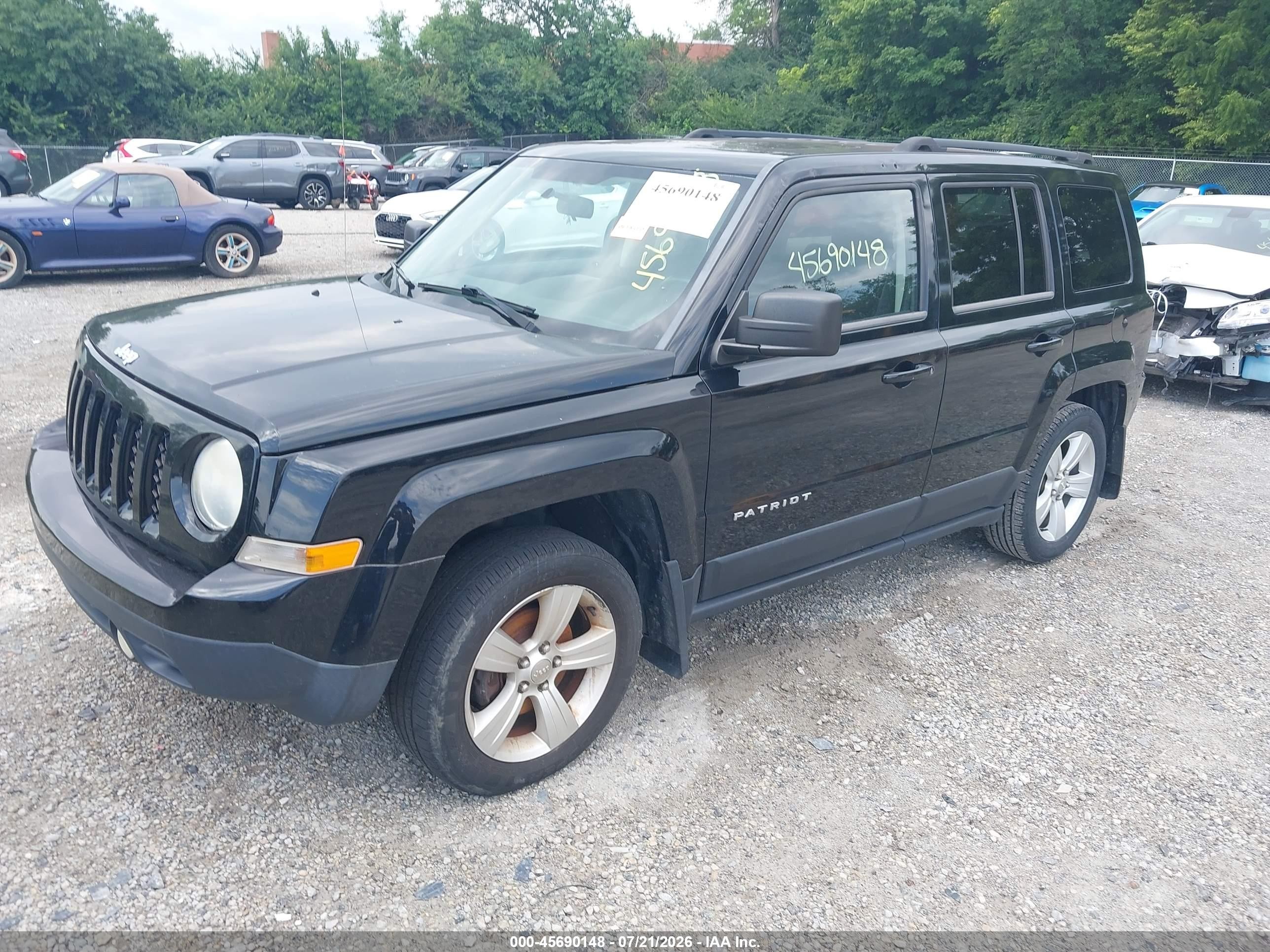 2014 Jeep Patriot Latitude Black vin: 1C4NJPFB3ED586777