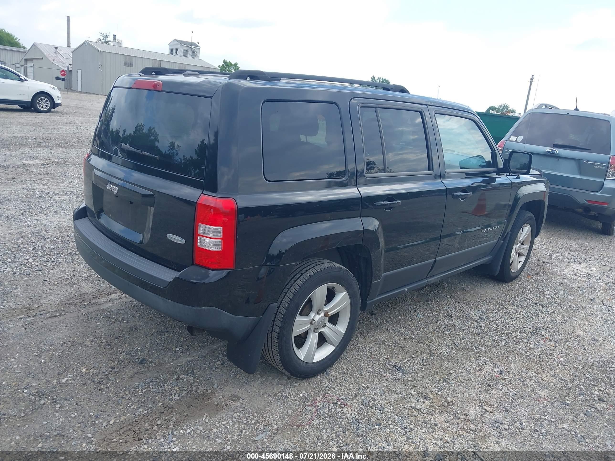2014 Jeep Patriot Latitude Black vin: 1C4NJPFB3ED586777