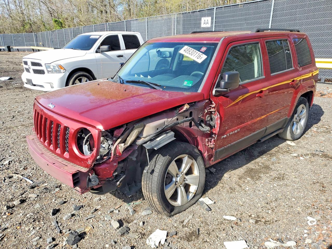 2014 Jeep Patriot Latitude Red vin: 1C4NJPFB4ED848869