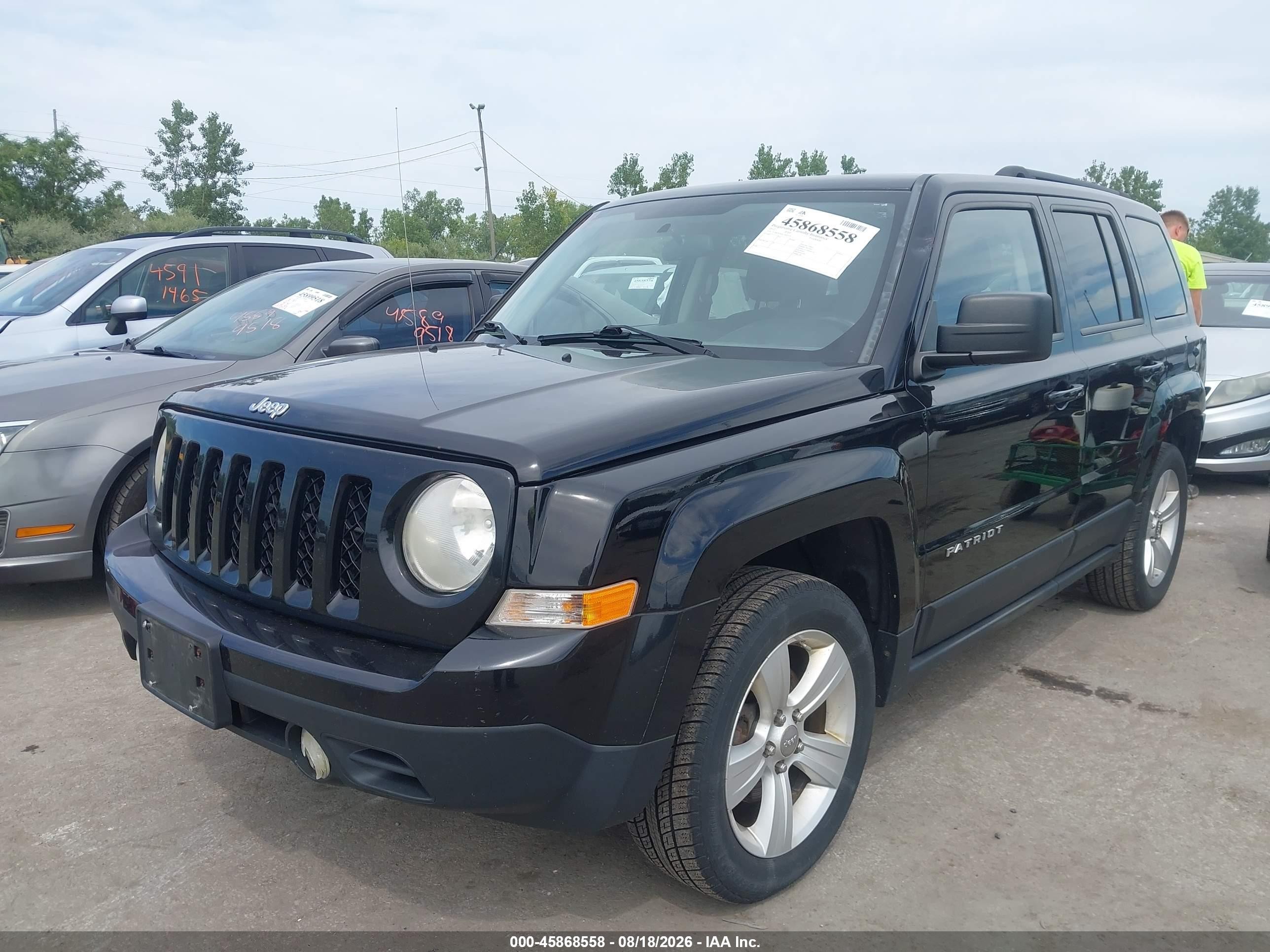2012 Jeep Patriot Latitude Черный vin: 1C4NJPFB5CD660570