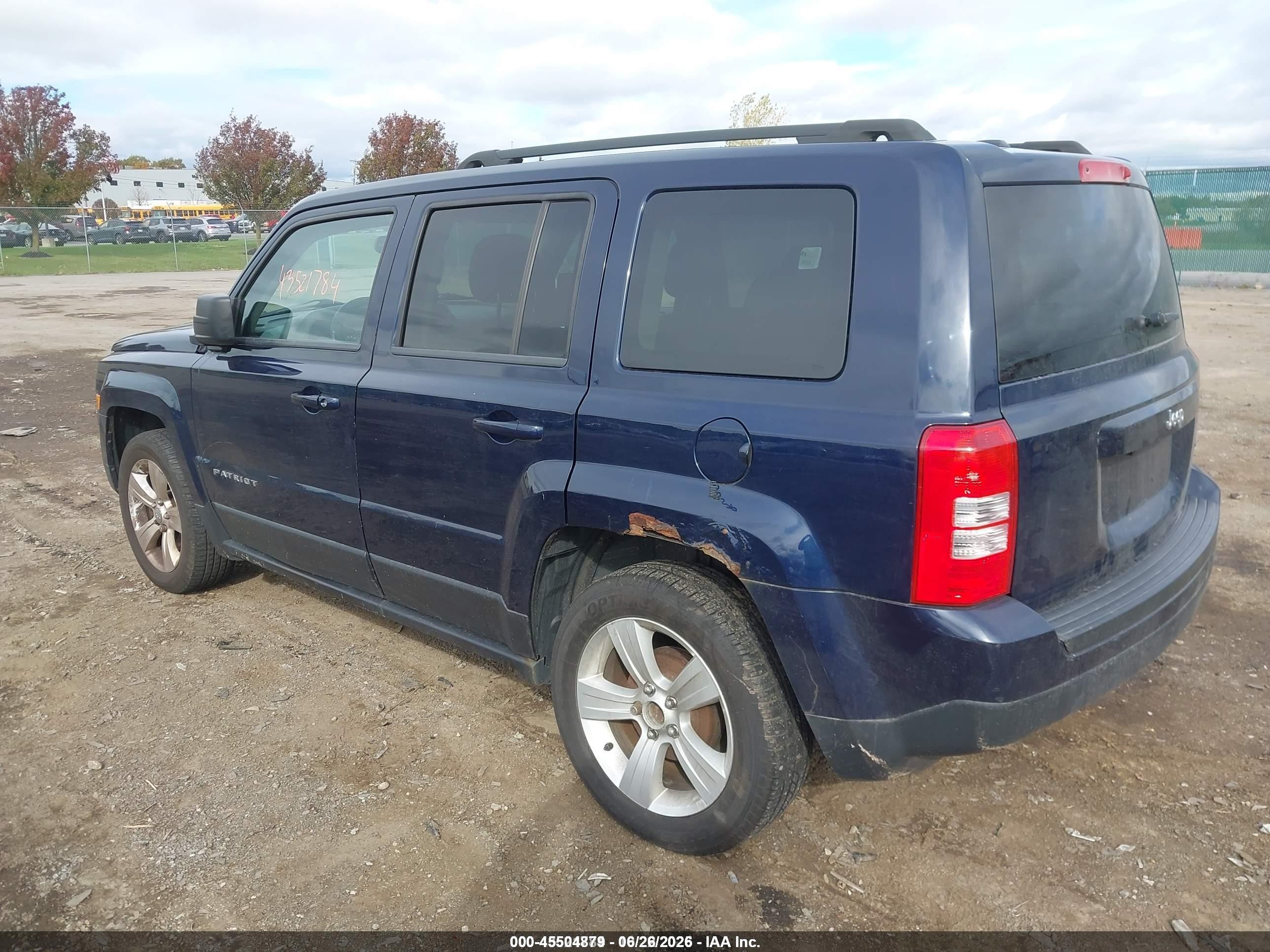 2014 Jeep Patriot Latitude Синий vin: 1C4NJPFB5ED513474