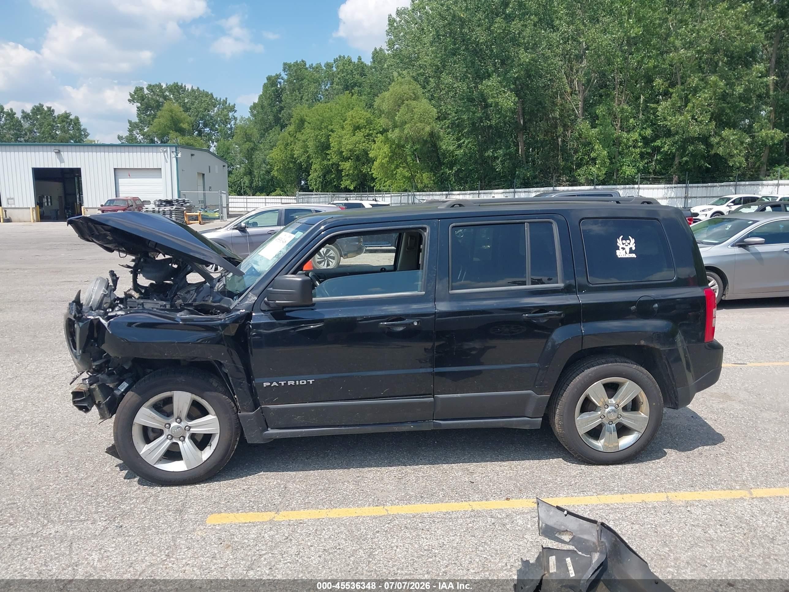 2013 Jeep Patriot Latitude Black vin: 1C4NJPFB6DD223596