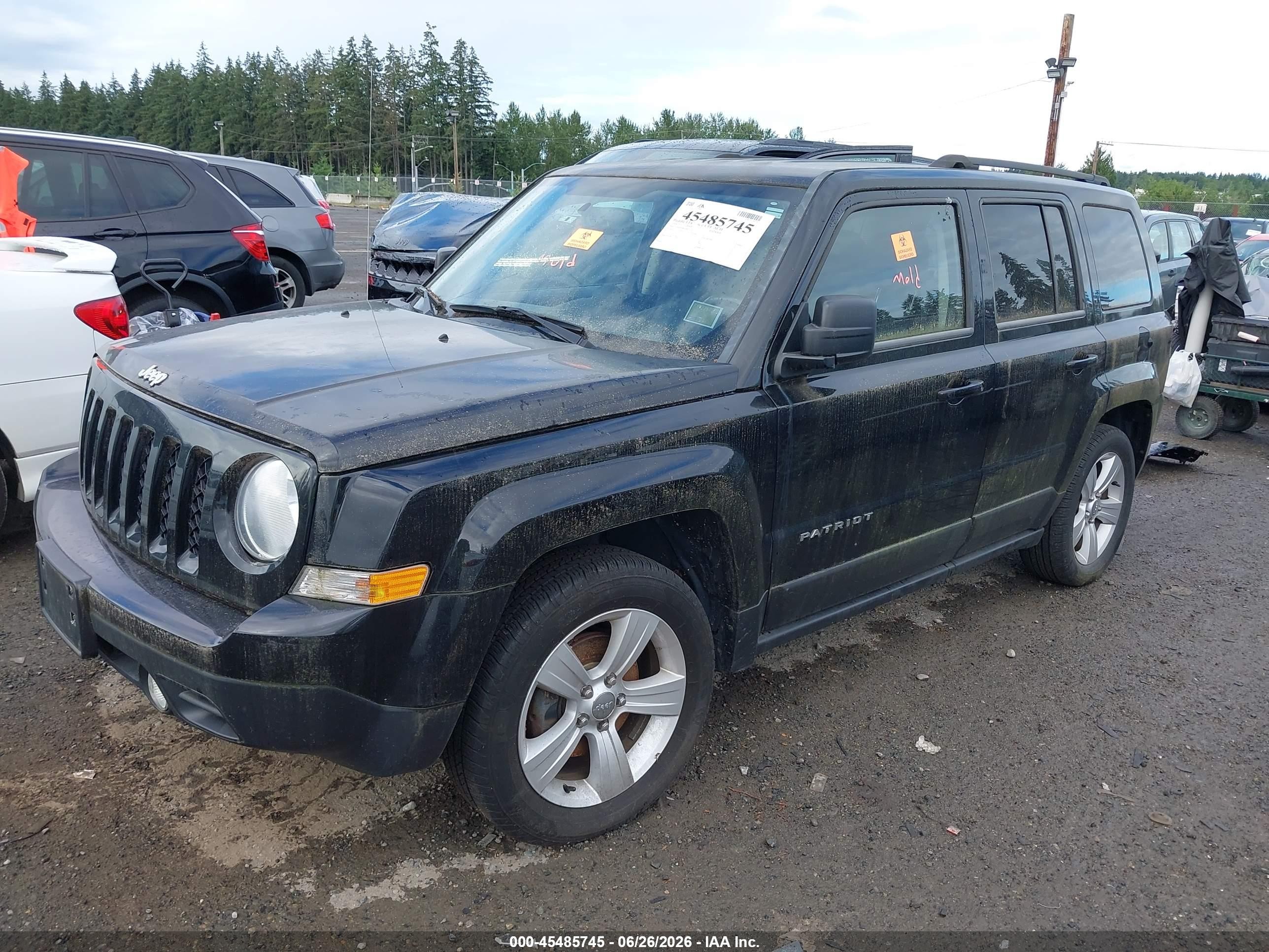 2014 Jeep Patriot Latitude Black vin: 1C4NJPFB6ED503231