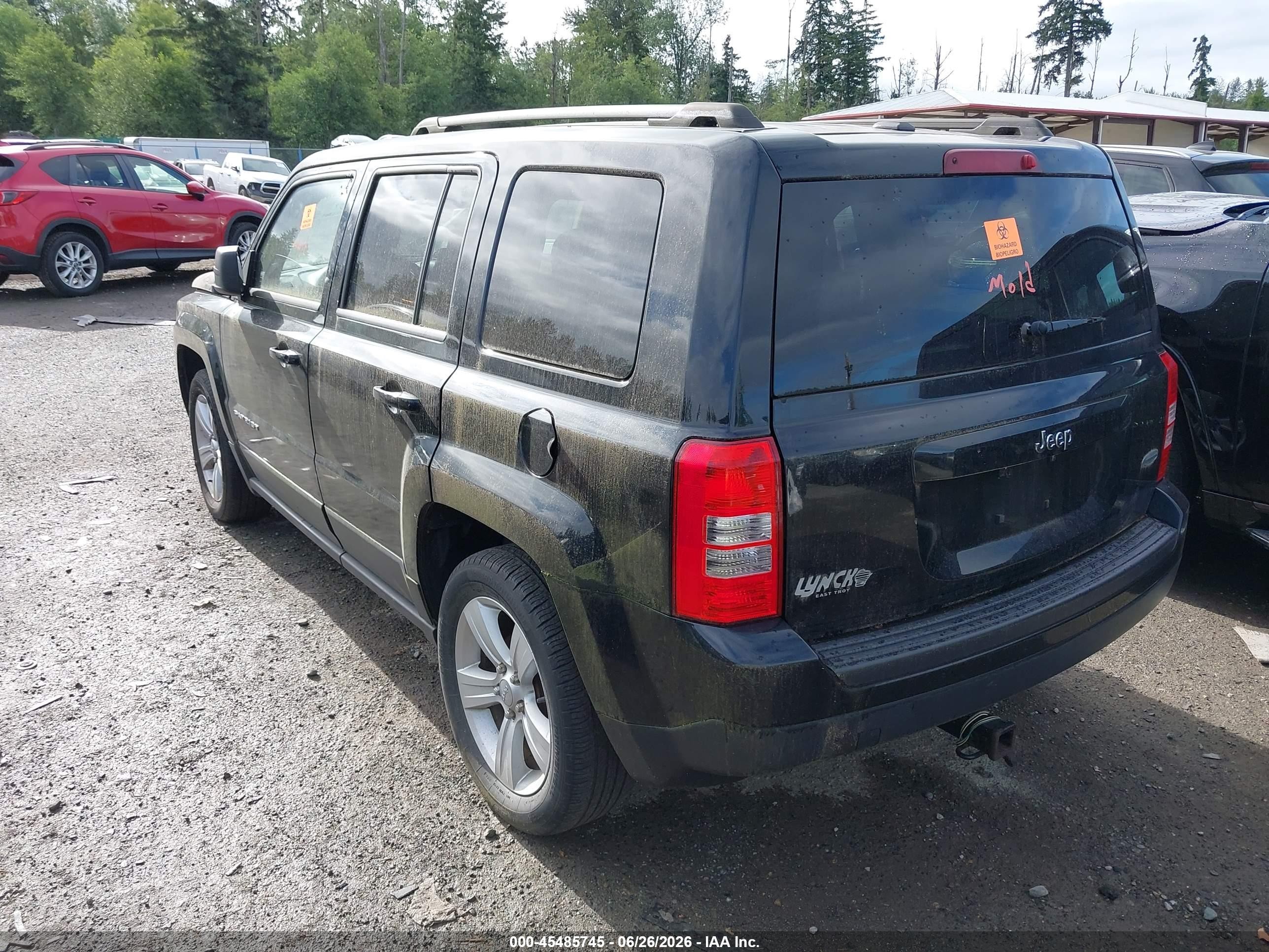 2014 Jeep Patriot Latitude Black vin: 1C4NJPFB6ED503231