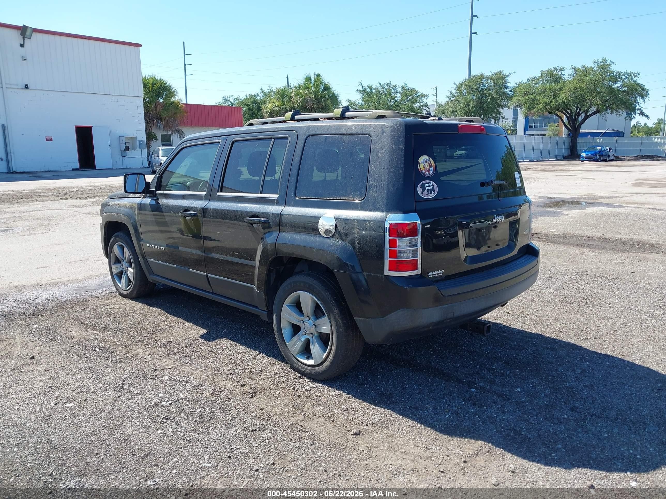 2014 Jeep Patriot Latitude Черный vin: 1C4NJPFB6ED606665