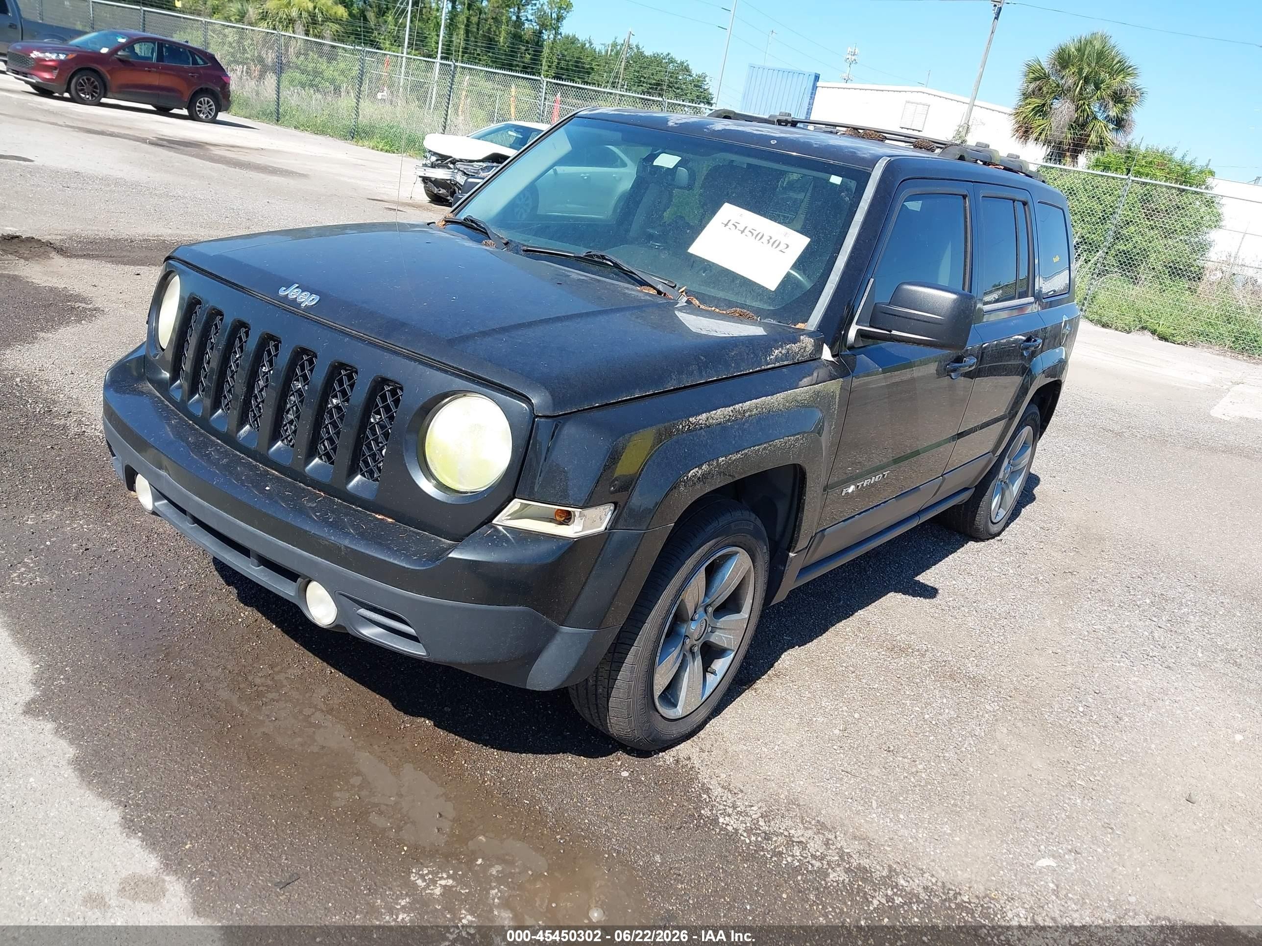 2014 Jeep Patriot Latitude Черный vin: 1C4NJPFB6ED606665