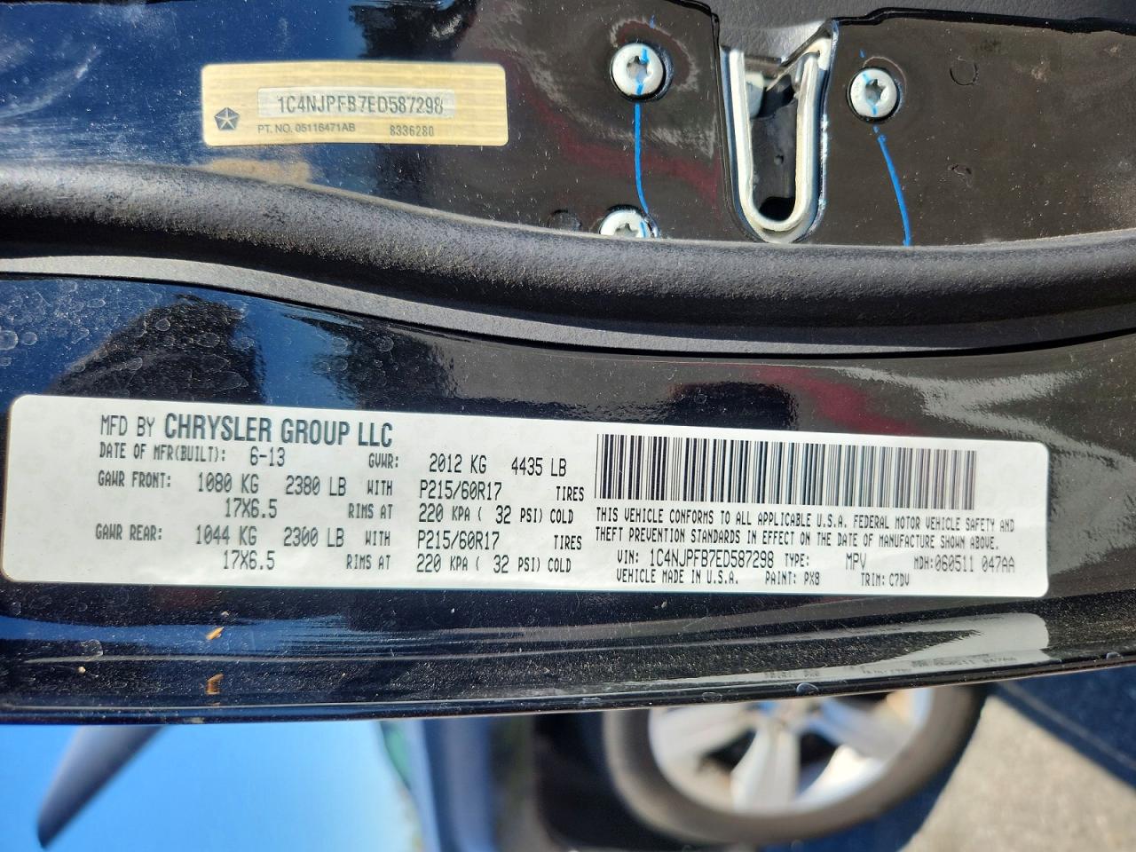 2014 Jeep Patriot Latitude Black vin: 1C4NJPFB7ED587298