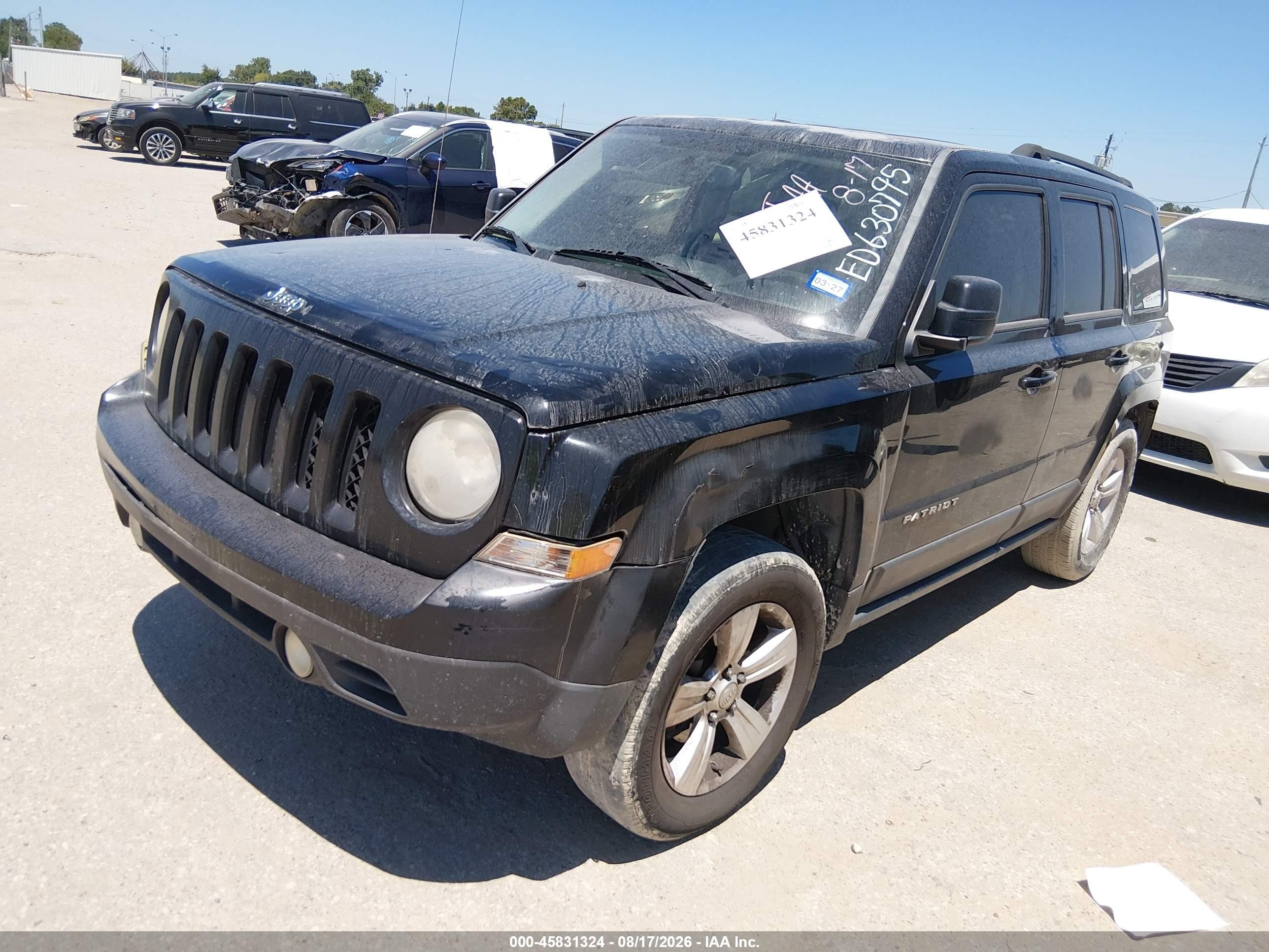 2014 Jeep Patriot Latitude Black vin: 1C4NJPFB7ED630795