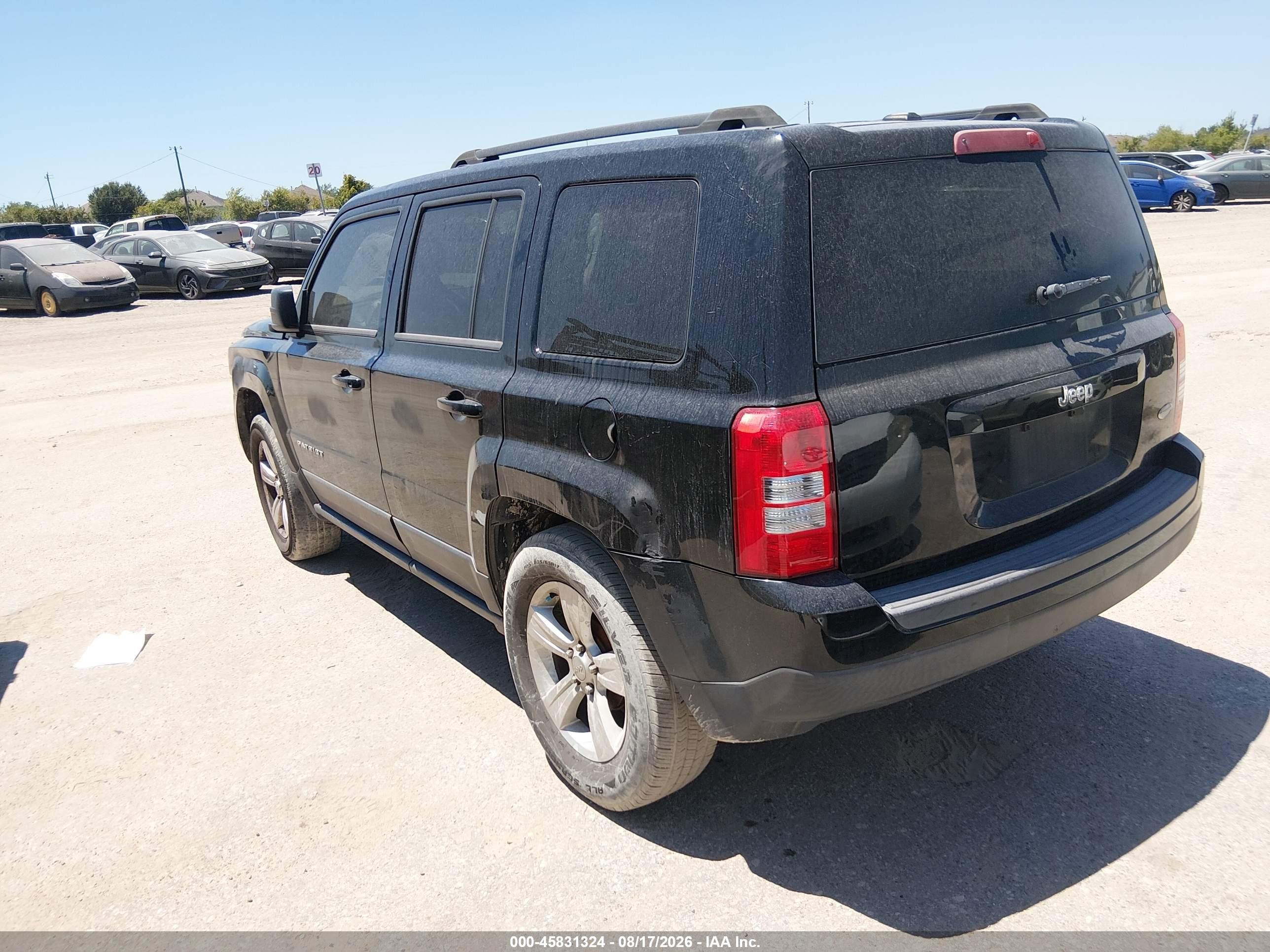 2014 Jeep Patriot Latitude Black vin: 1C4NJPFB7ED630795