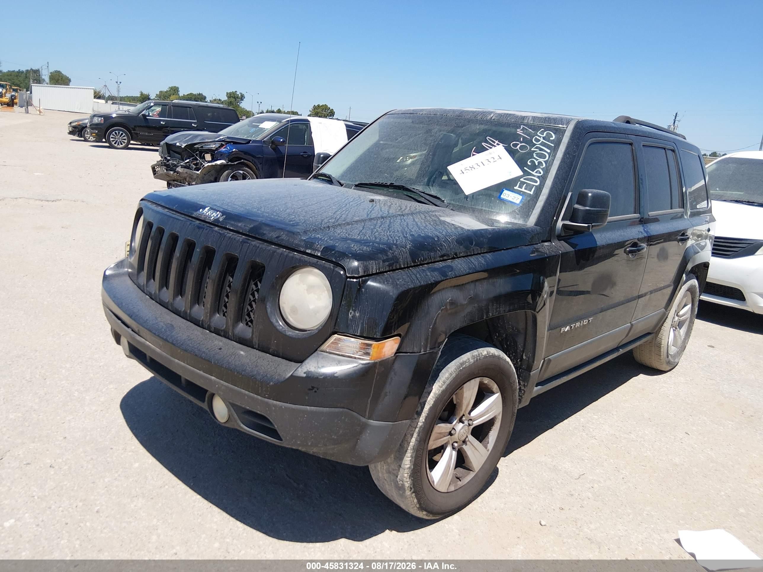 2014 Jeep Patriot Latitude Black vin: 1C4NJPFB7ED630795