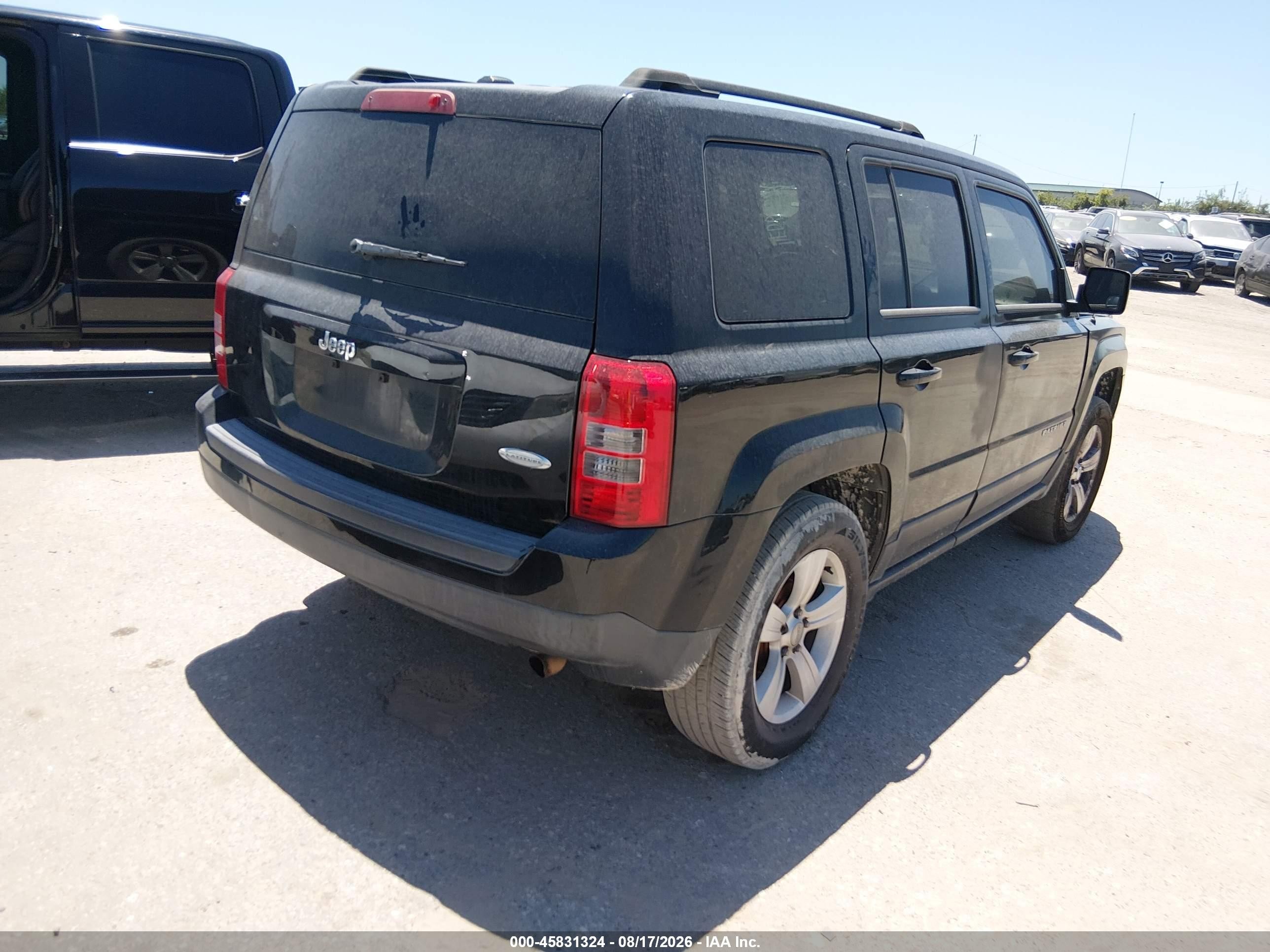 2014 Jeep Patriot Latitude Black vin: 1C4NJPFB7ED630795