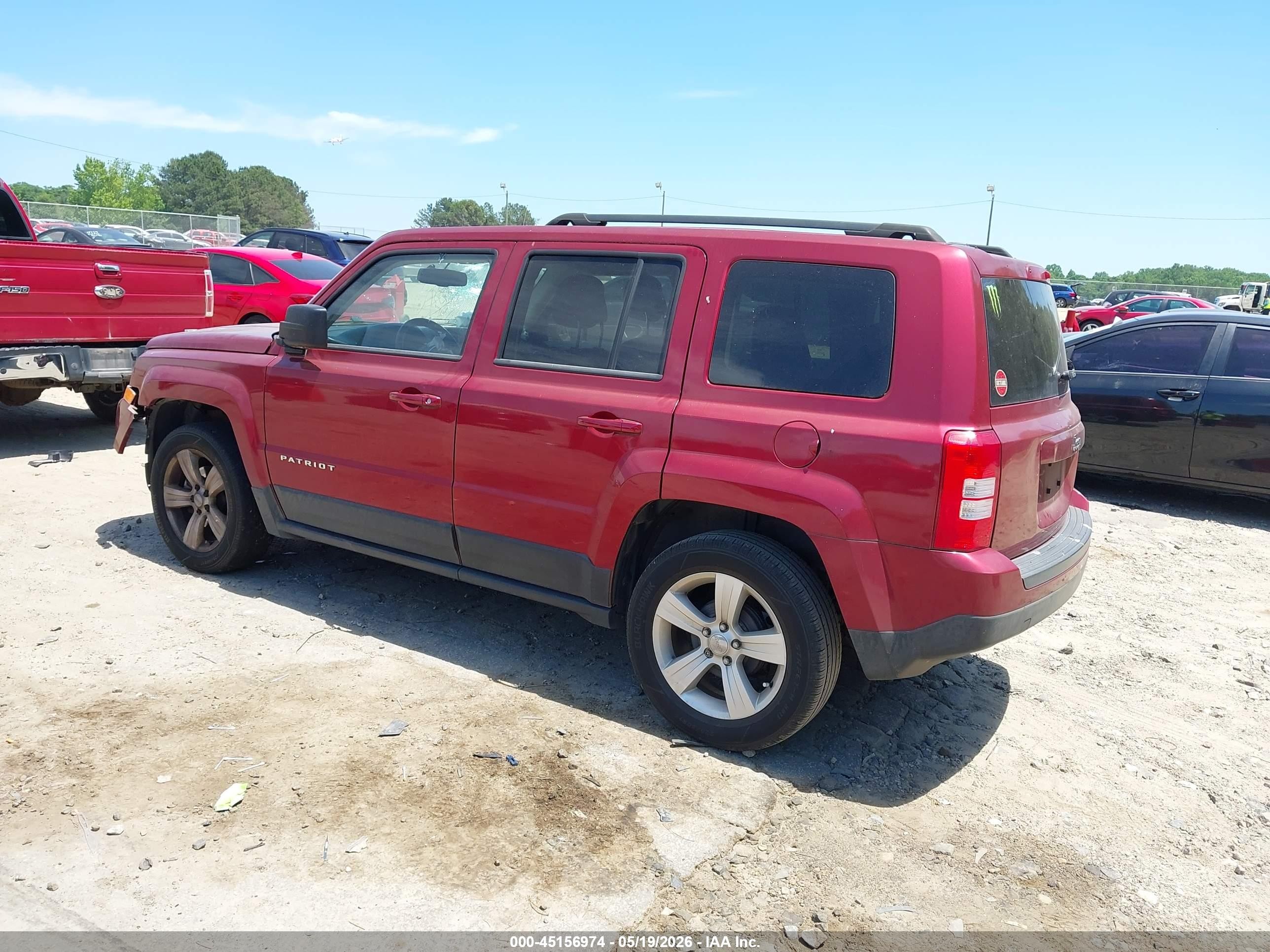 2015 Jeep Patriot Latitude Maroon vin: 1C4NJPFB7FD377639