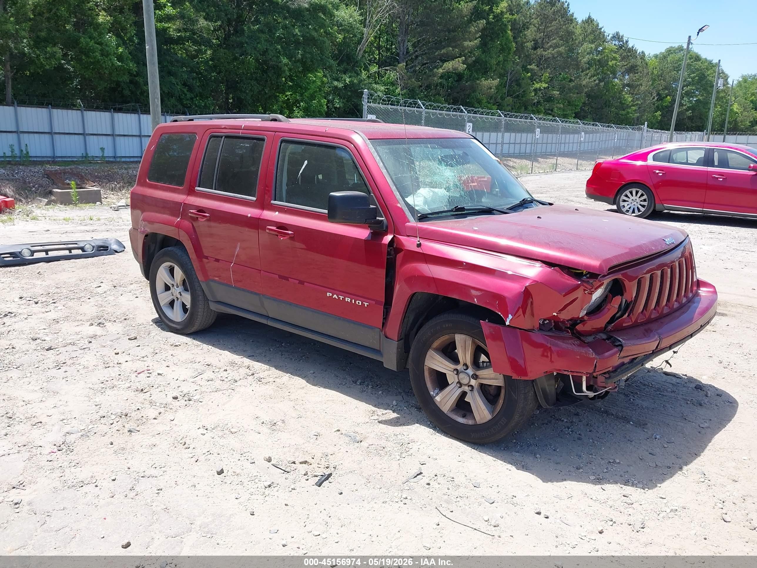 2015 Jeep Patriot Latitude Maroon vin: 1C4NJPFB7FD377639