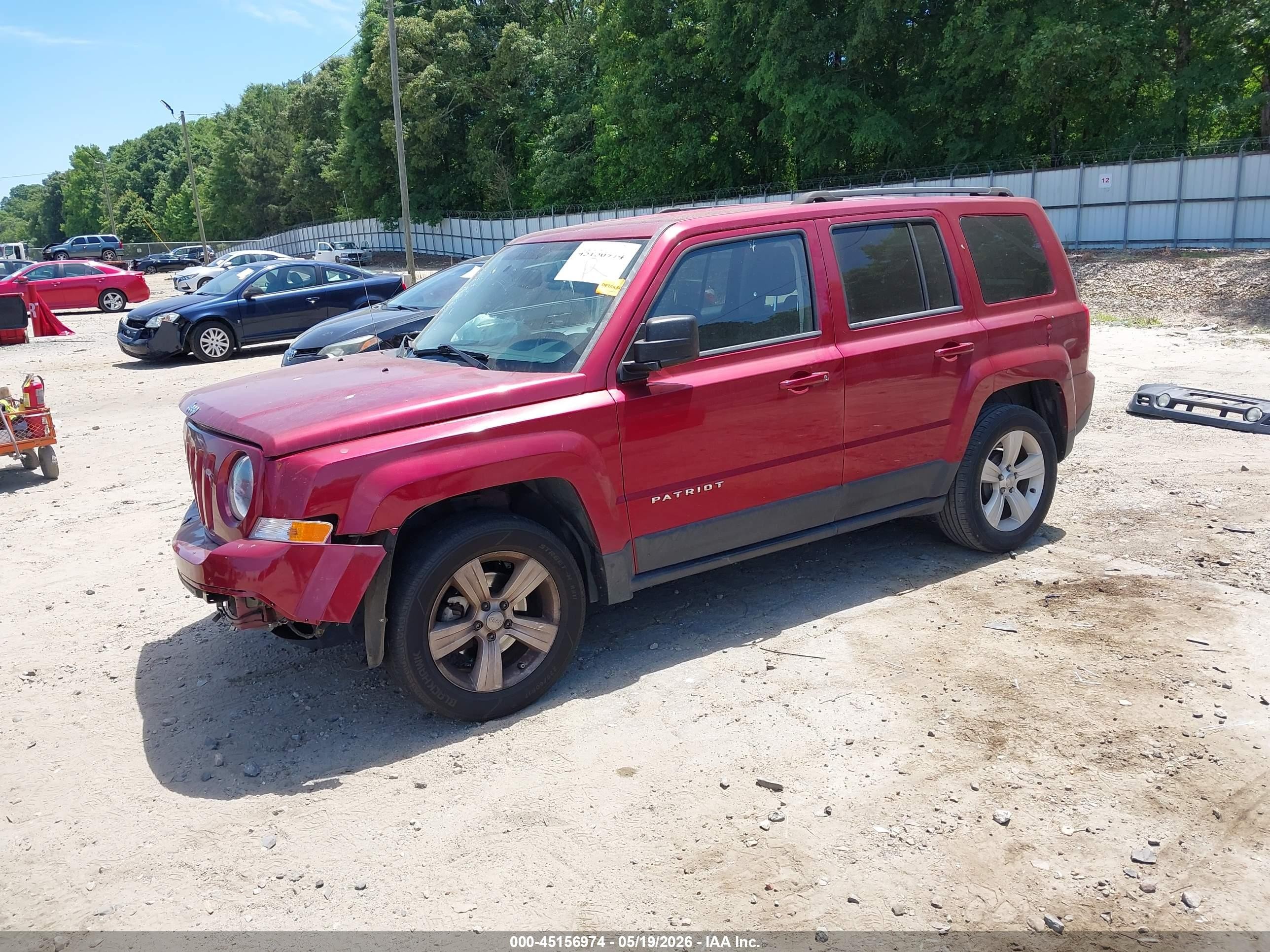 2015 Jeep Patriot Latitude Maroon vin: 1C4NJPFB7FD377639