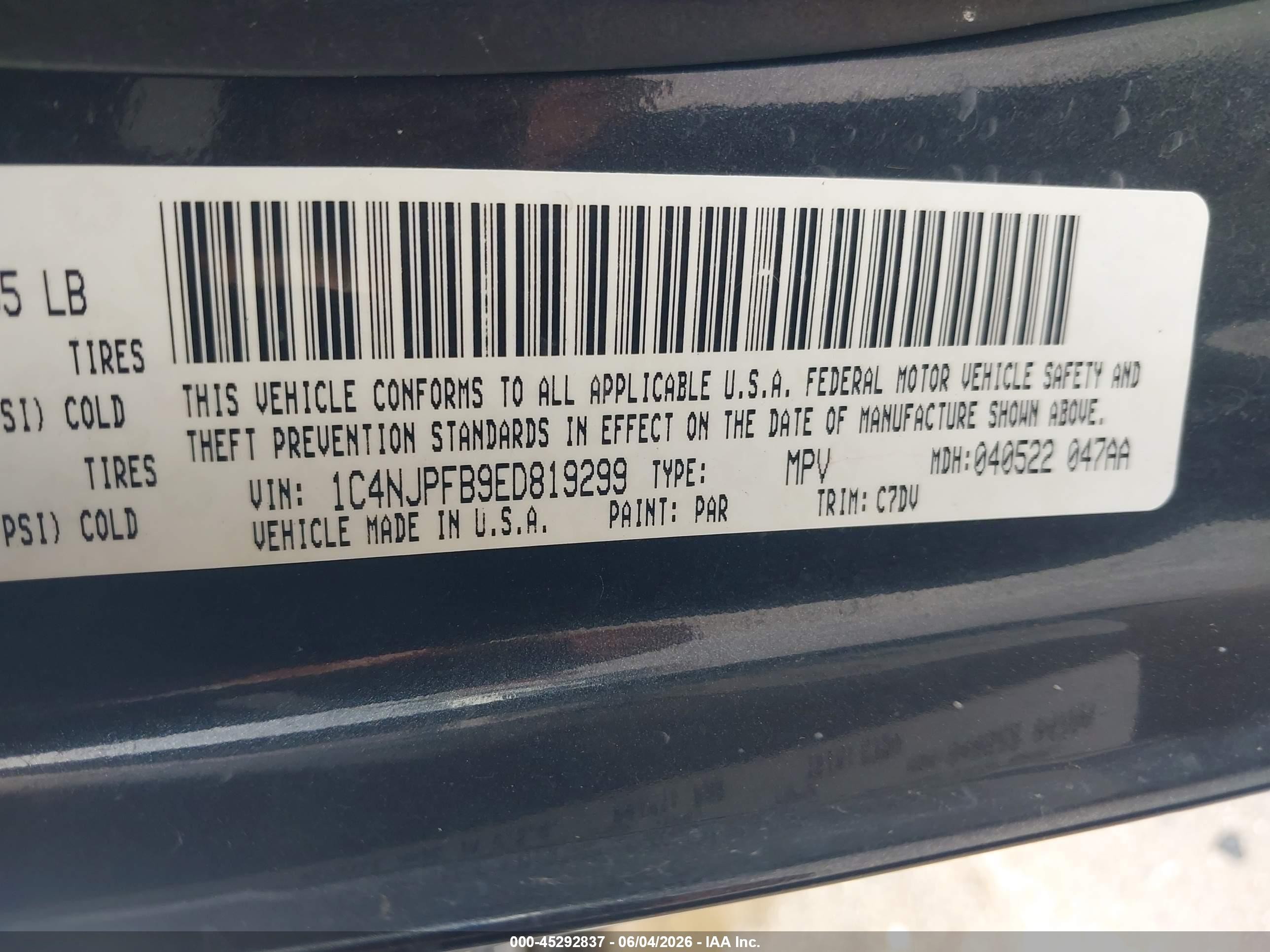 2014 Jeep Patriot Latitude Gray vin: 1C4NJPFB9ED819299