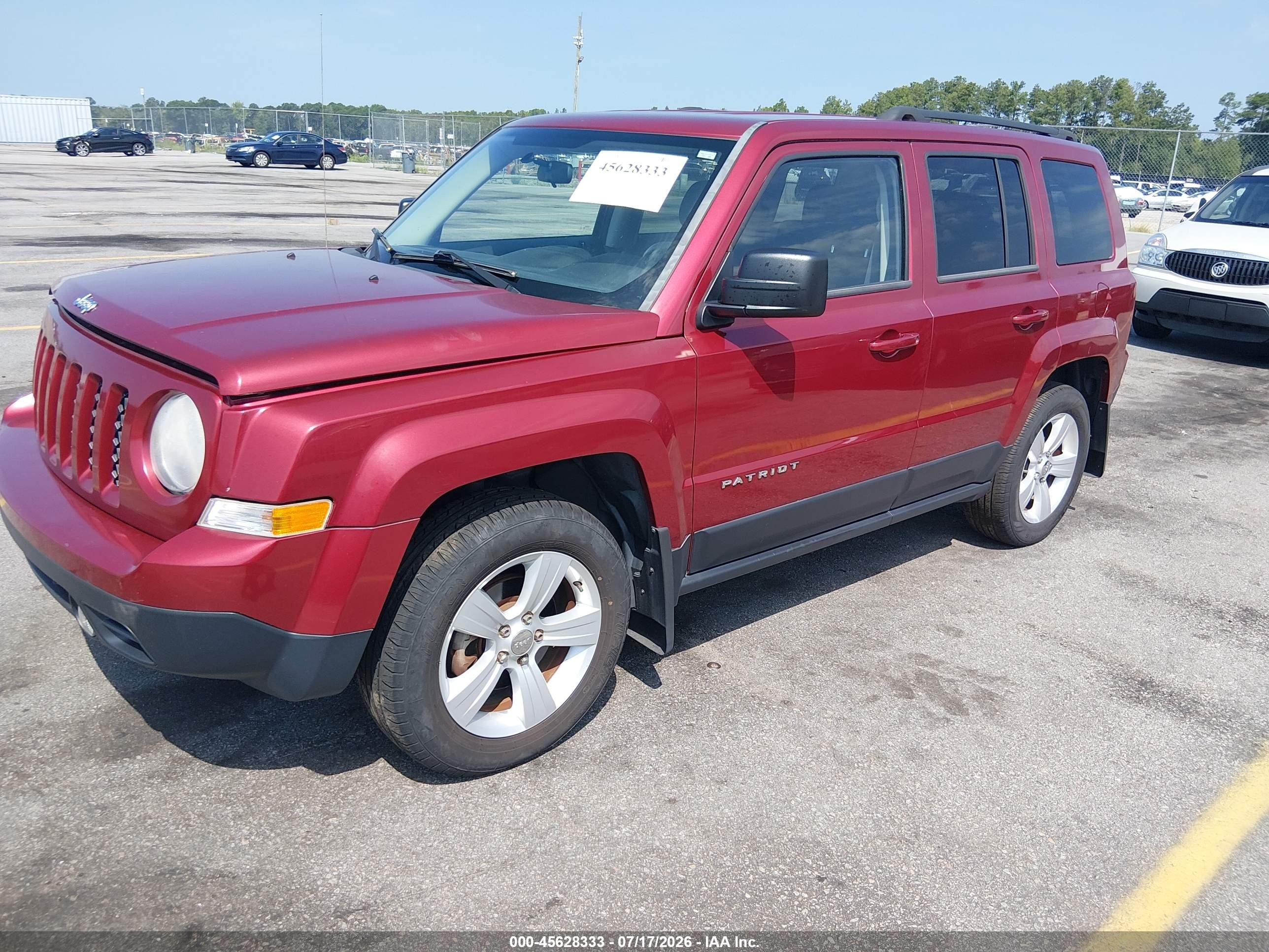 2014 Jeep Patriot Latitude Red vin: 1C4NJPFB9ED912694