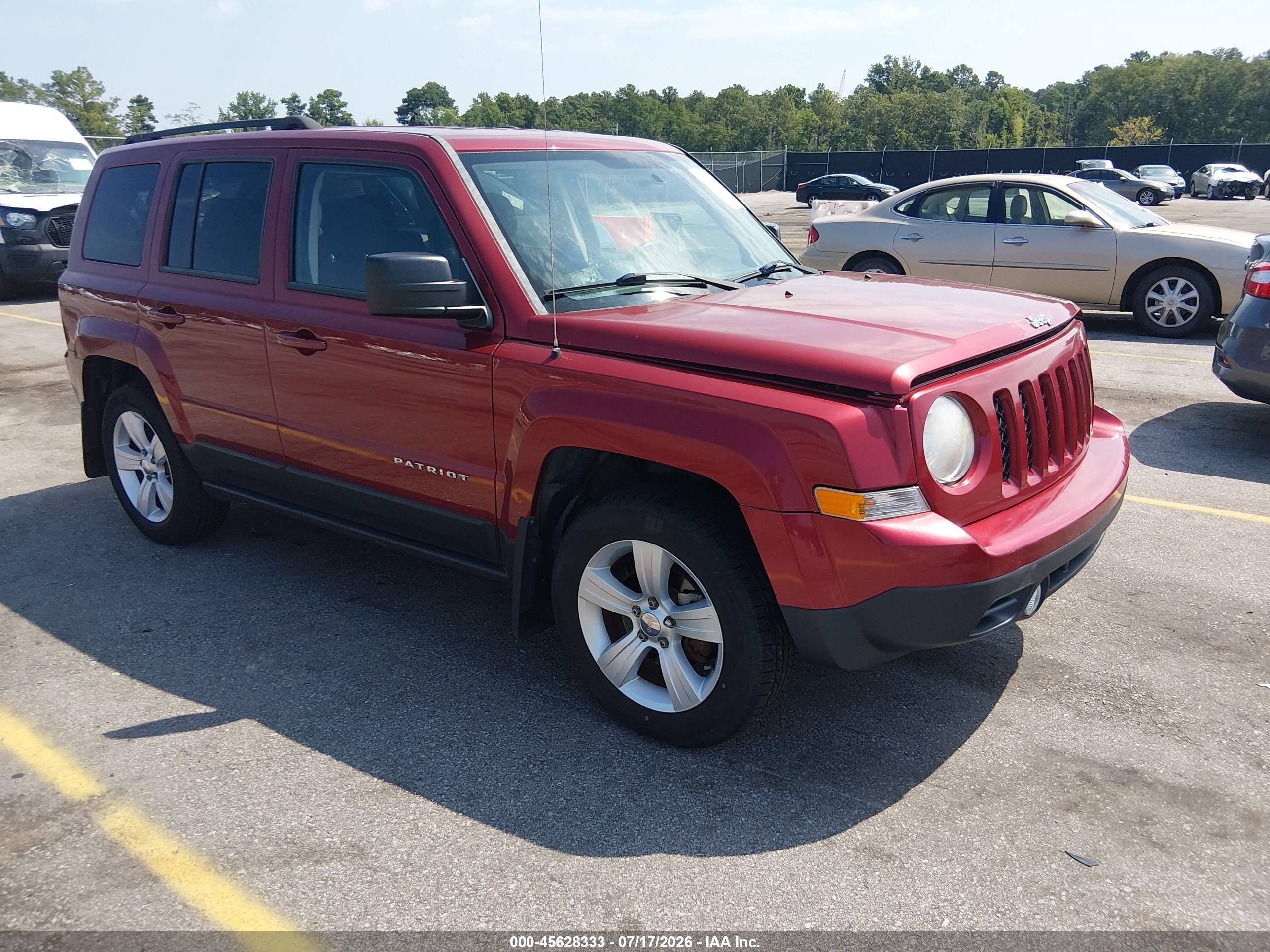 2014 Jeep Patriot Latitude Red vin: 1C4NJPFB9ED912694
